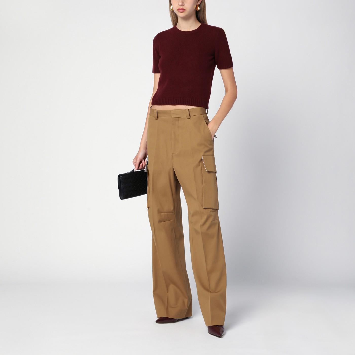 ボトムスその他 Victoria Beckham Tobacco-coloured cotton cargo trousers Victoria Beckham Tobacco-coloured Cotton Cargo Trousers in