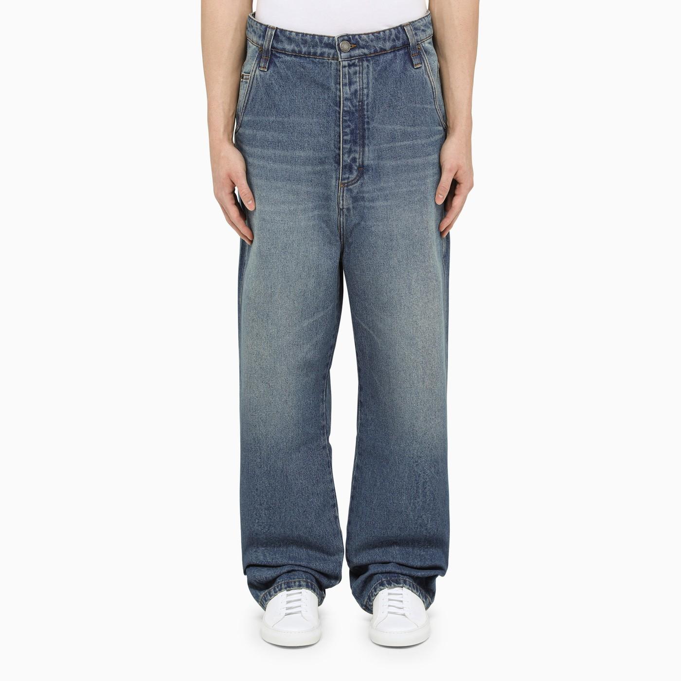 Ami Paris Shaded Blue Baggy Jeans for Men | Lyst