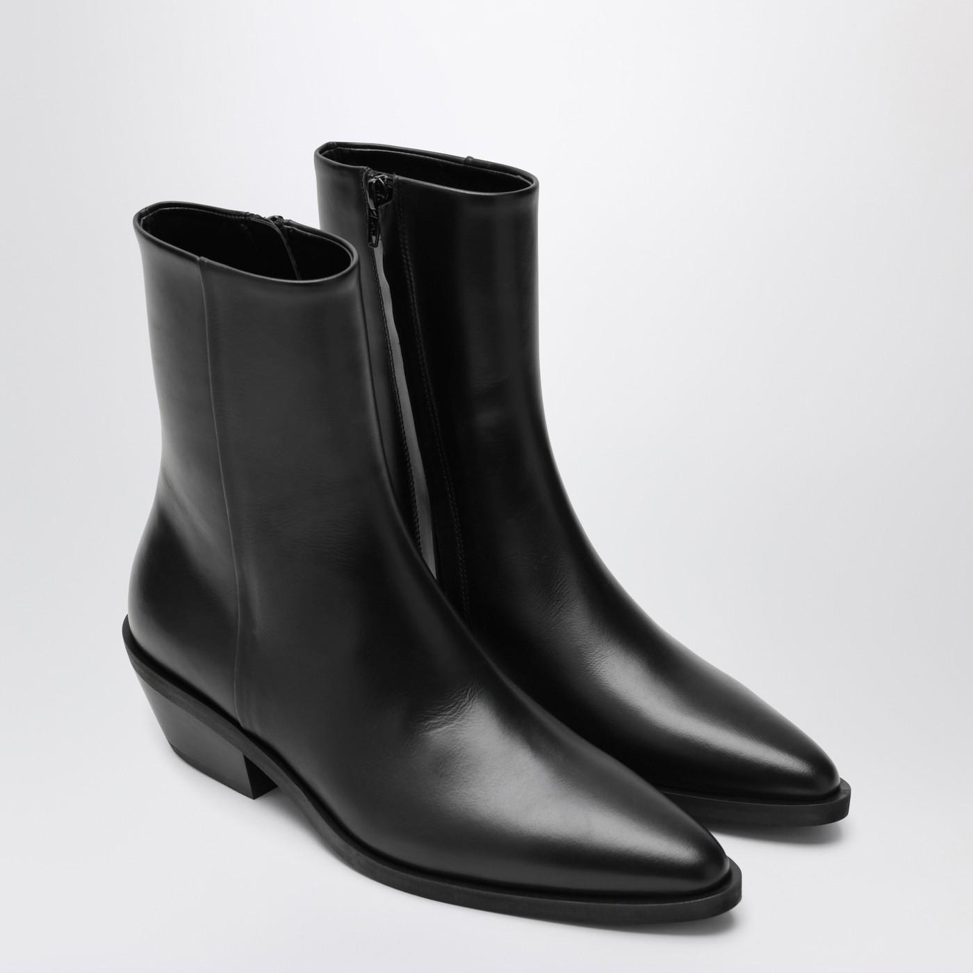 The Hudson Leather Ankle Boots in Black Lyst