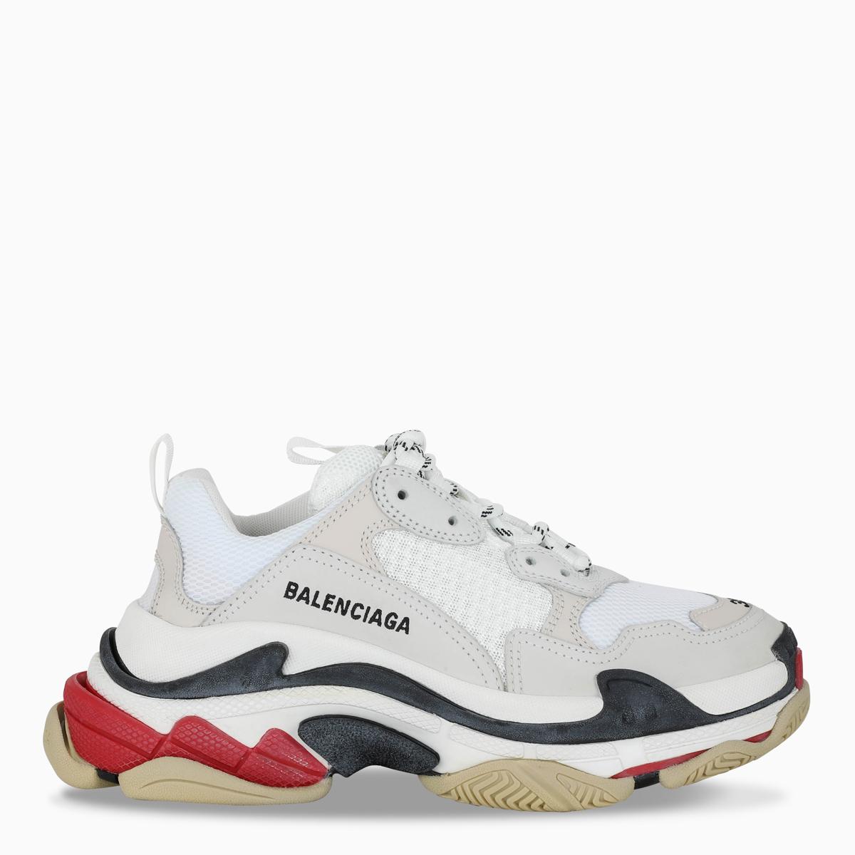 balenciaga triple s white black