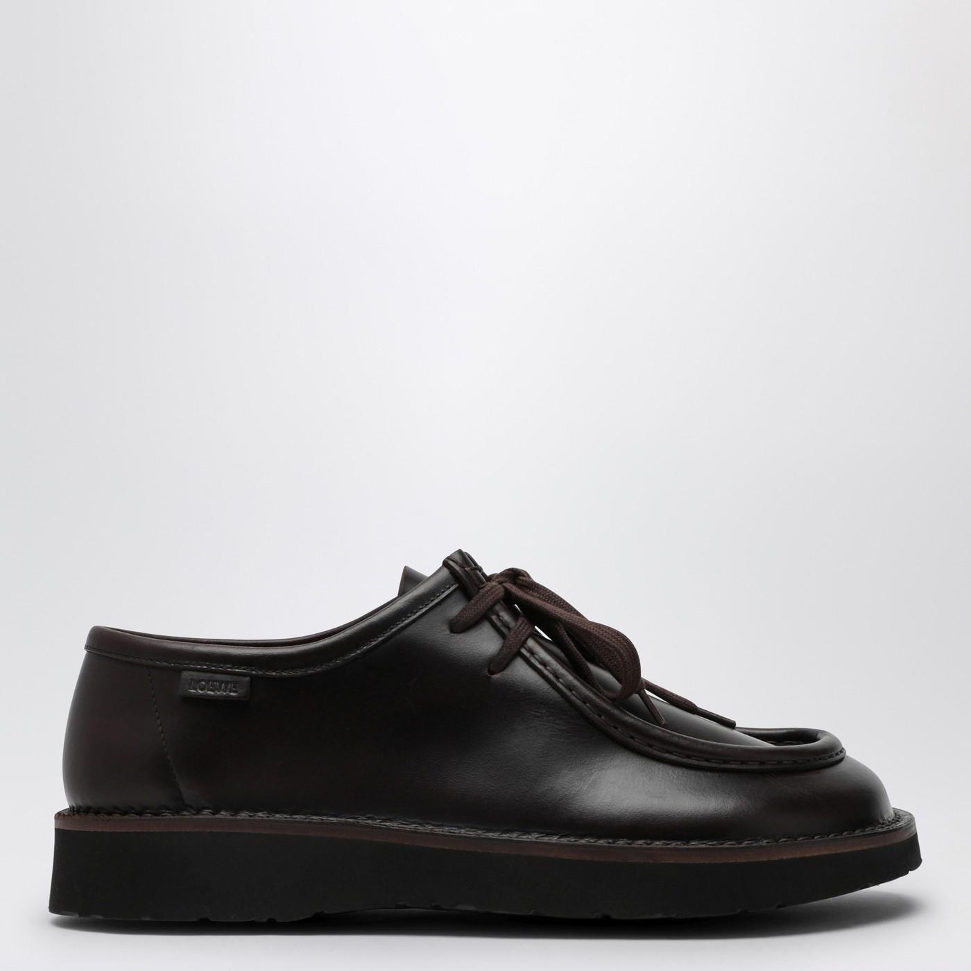 Loewe Faro Leather Lace-Up Shoes in Black for Men | Lyst