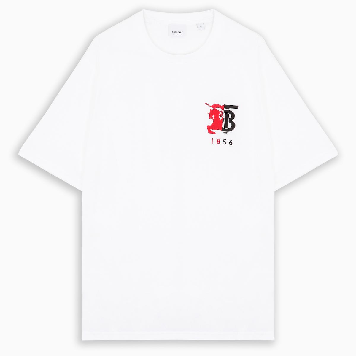 Burberry Cotton White Tb 1856 T-shirt for Men | Lyst