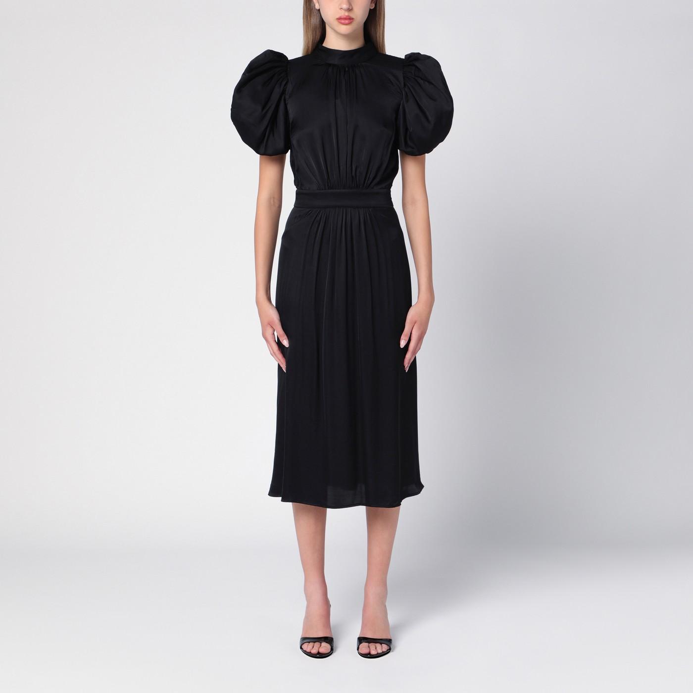 ROTATE BIRGER CHRISTENSEN Midi Dress With Puff Sleeve in