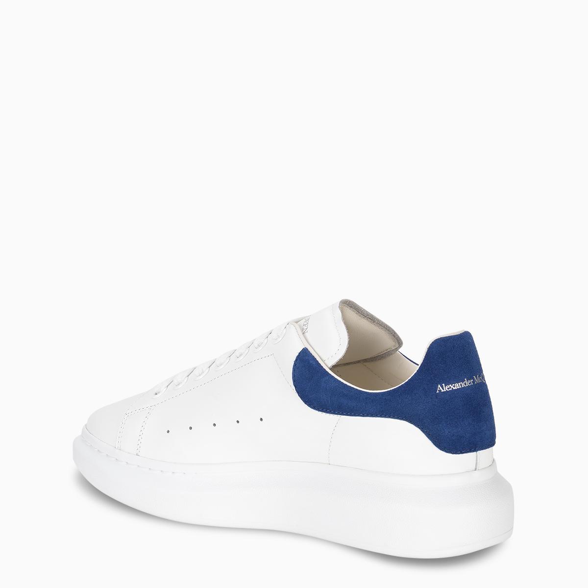 Alexander McQueen Leather White And Blue Oversize Sneakers for Men - Lyst