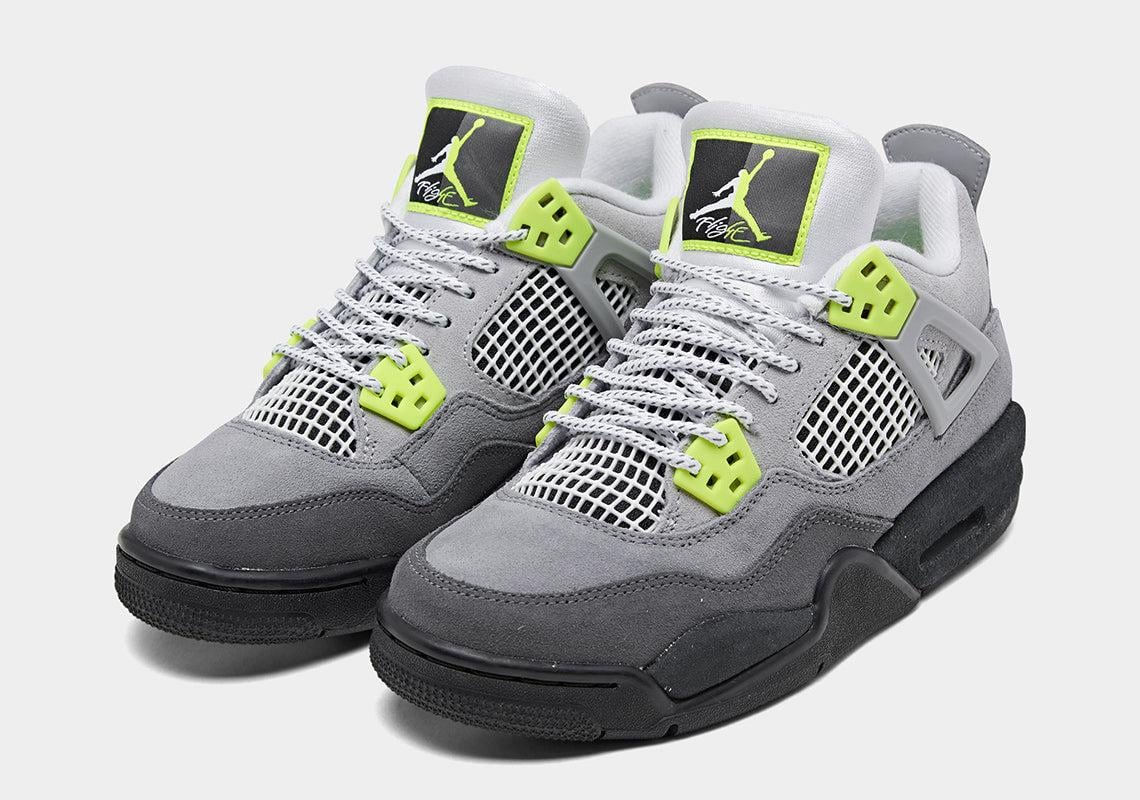Nike Jordan 4 Neon in Black | Lyst
