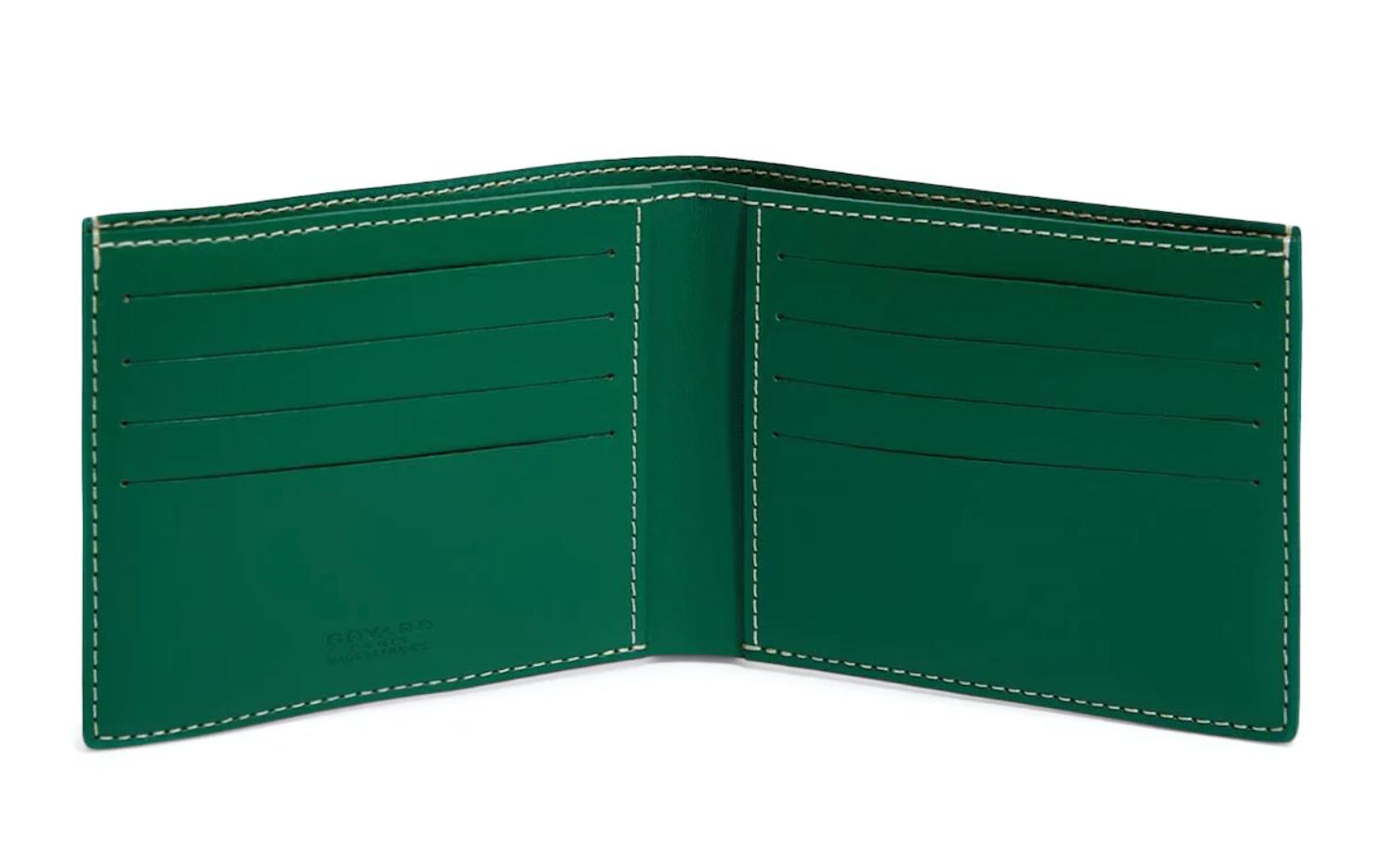 Goyard Green Coated Canvas Victoire Bifold Wallet Goyard