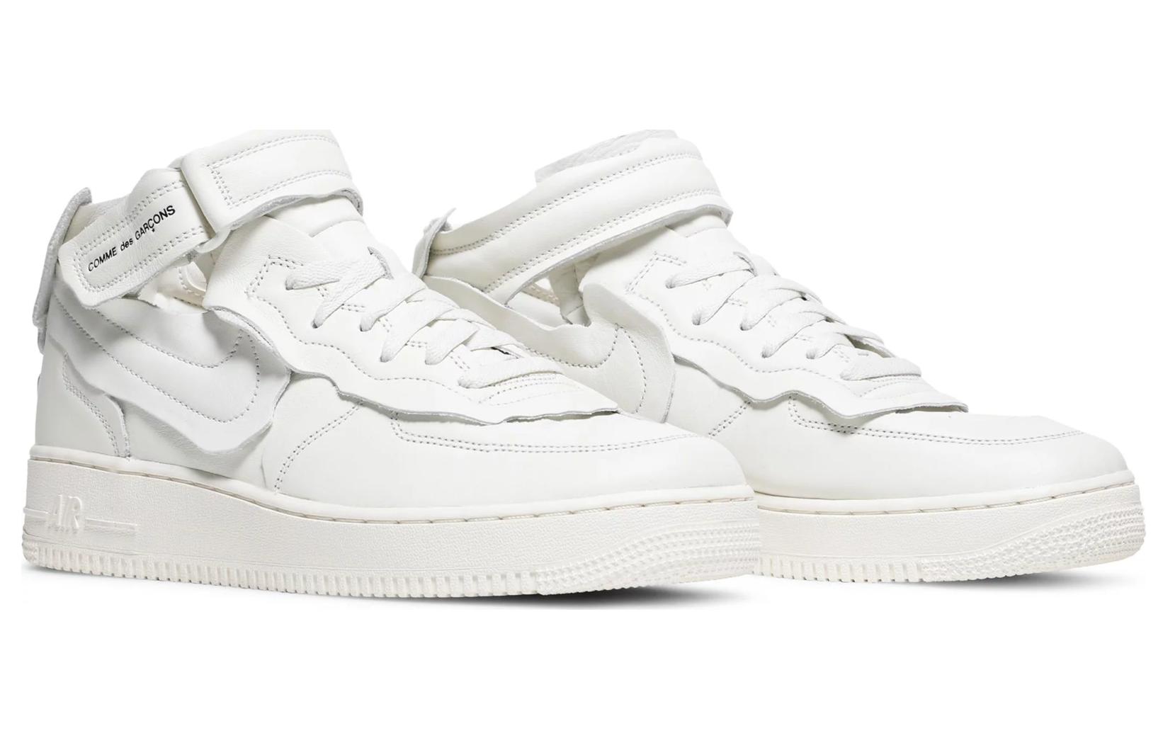 Nike Air Force 1 Mid Comme Des Garcons White in Black | Lyst
