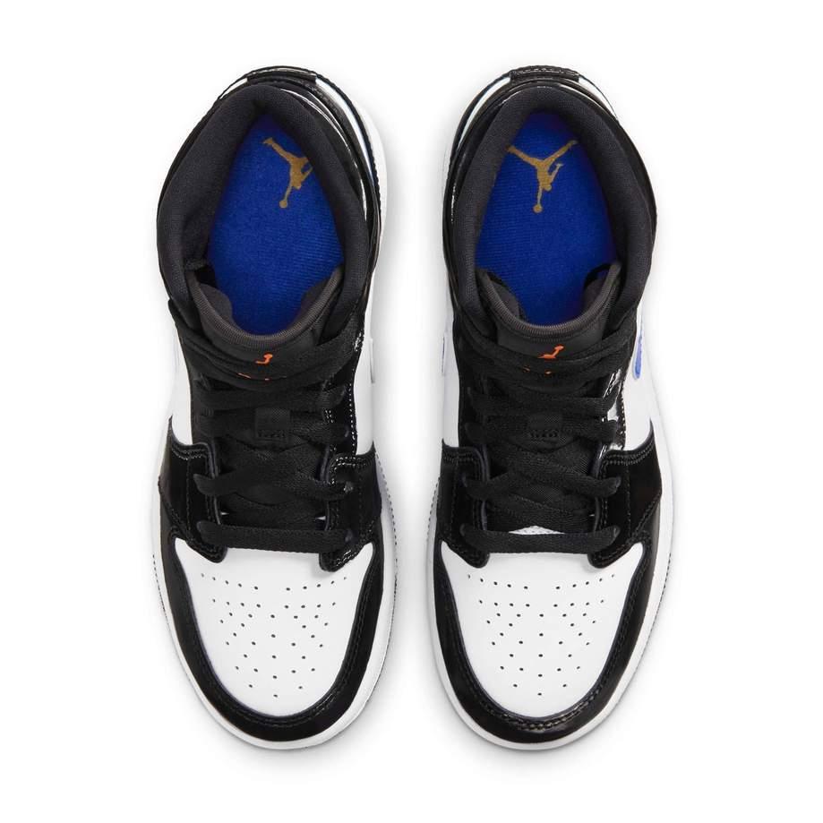 Nike Jordan 1 Mid Black Racer Blue White (gs) | Lyst