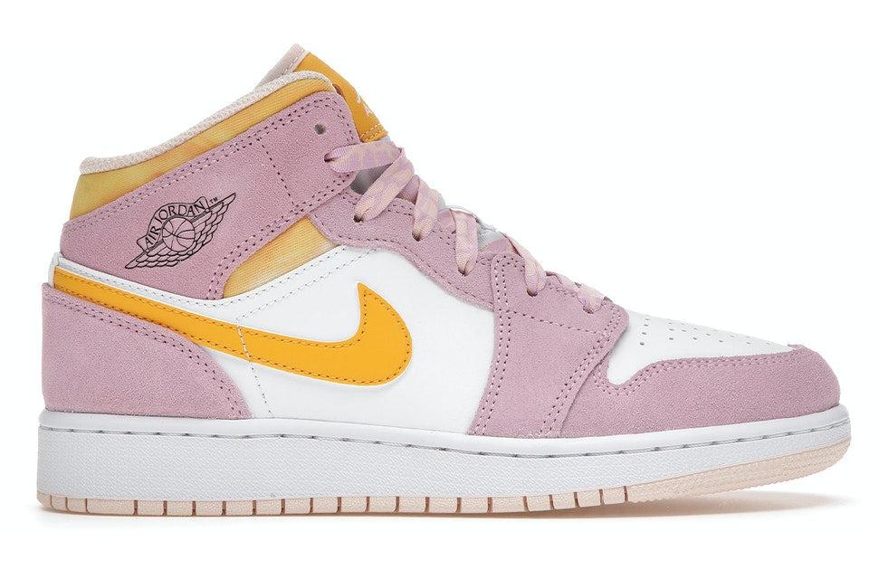 Pink top gold jordans