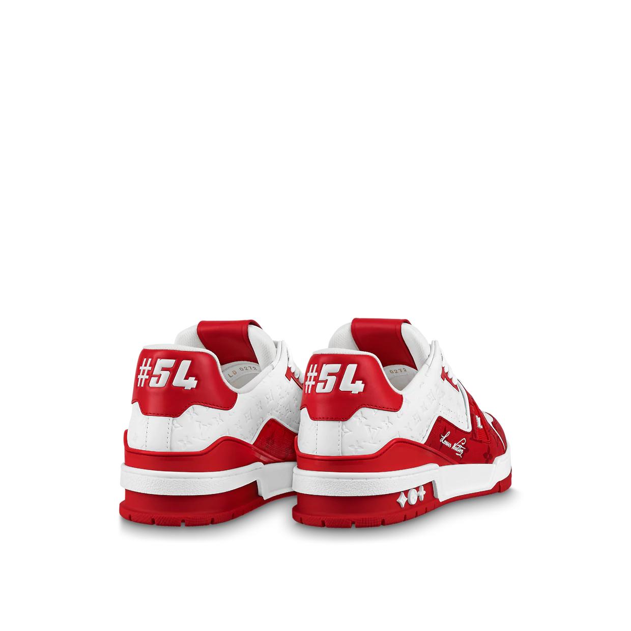 Louis Vuitton LV x YK LV Trainer Sneaker, Red, 4
