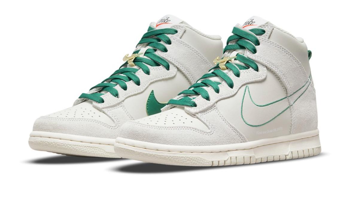 Nike Dunk High First Use Light Bone Green Noise (gs) in Black | Lyst