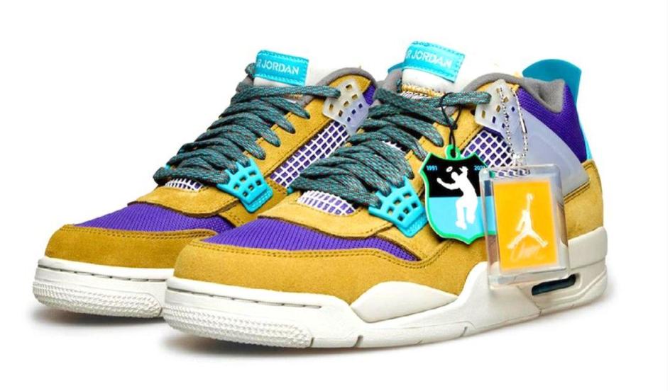 Nike Union X Jordan 4 30th Anniversary Desert Moss in Blue | Lyst
