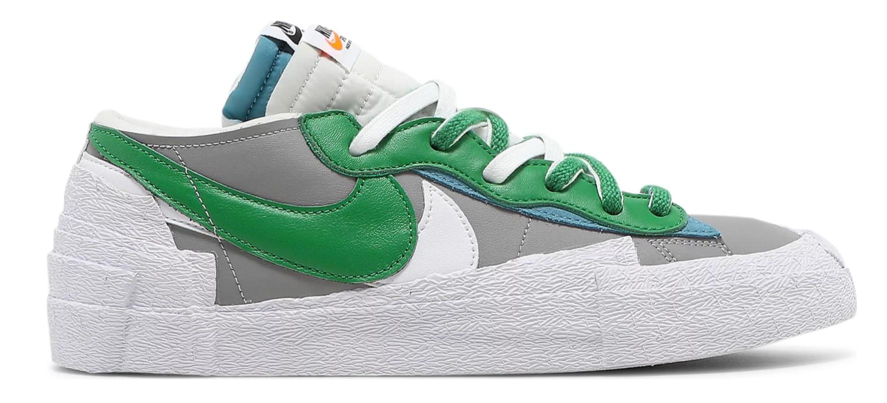 Nike Blazer Low Sacai Medium Grey Classic Green | Lyst