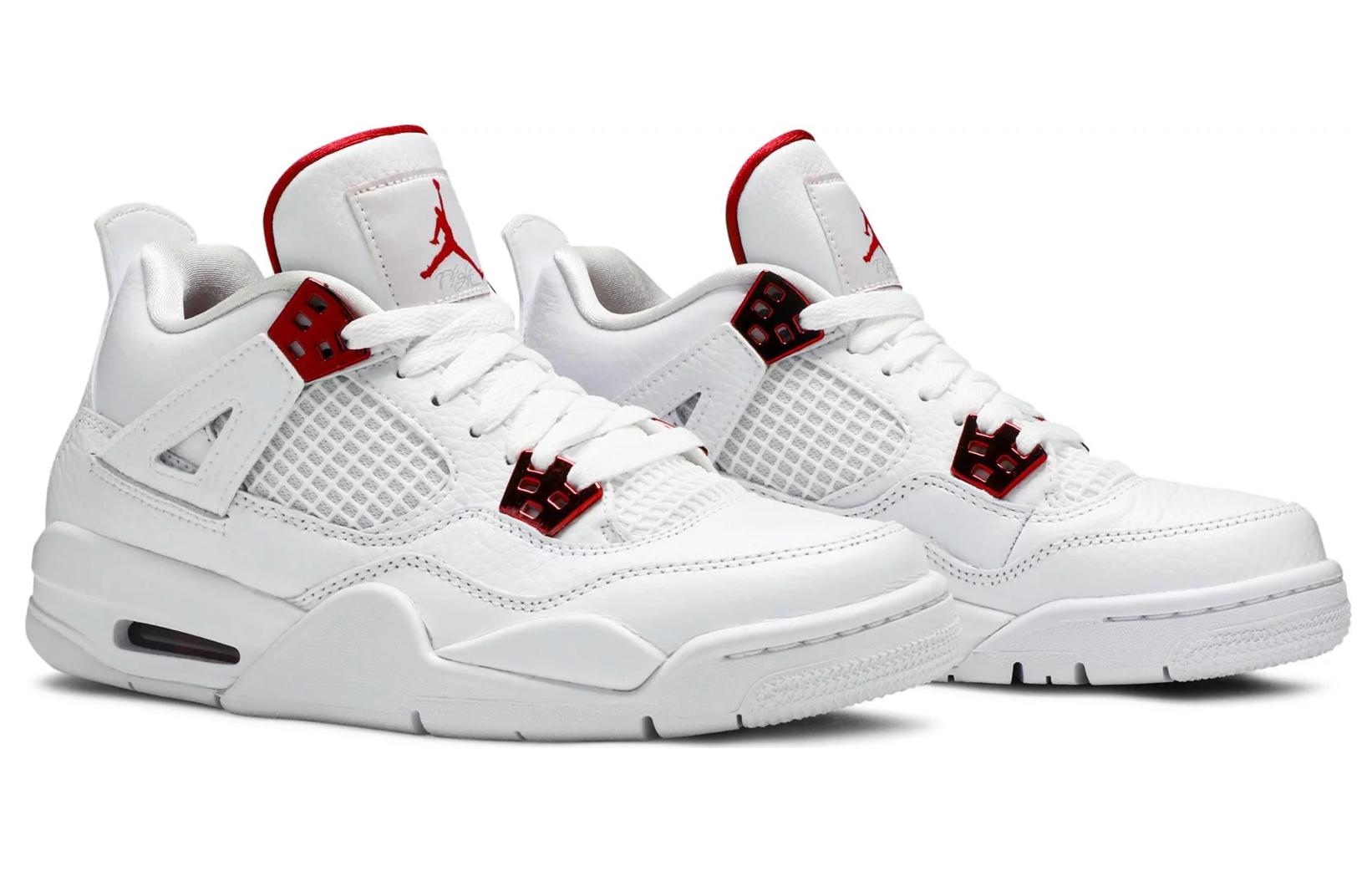 Nike Jordan 4 Retro Metallic Red (gs) in White | Lyst