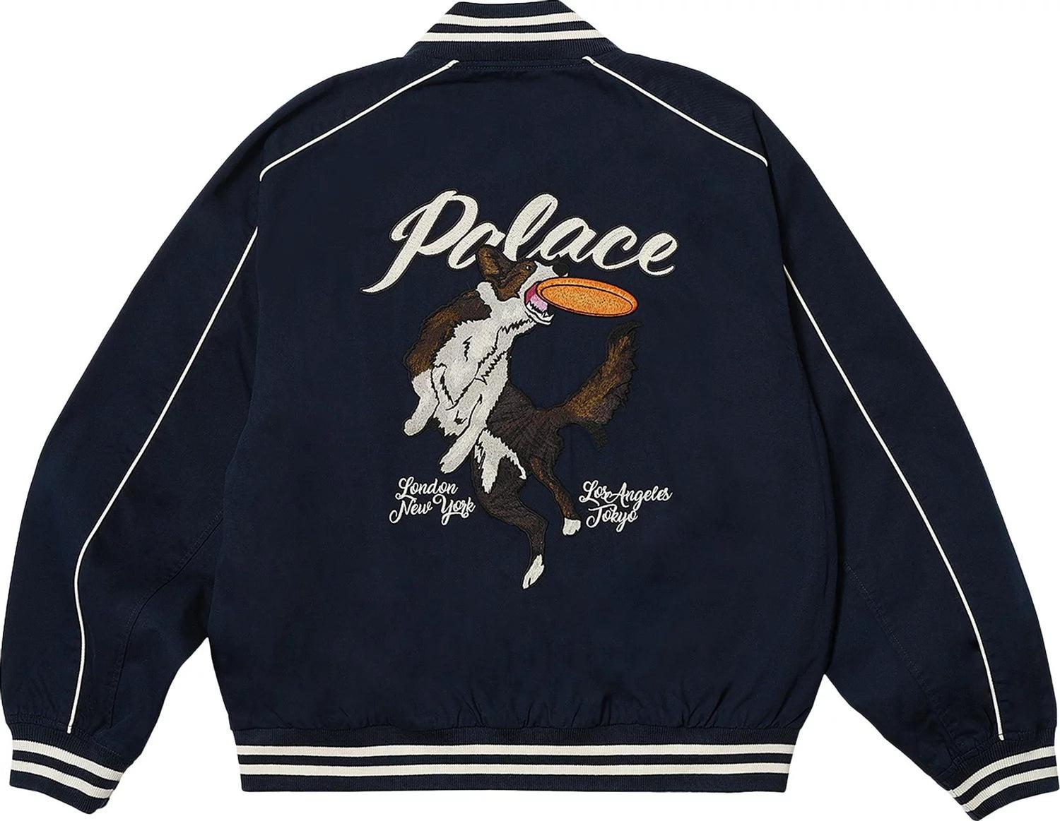 Palace Catch It Bomber Jacket Navy in Blue | Lyst