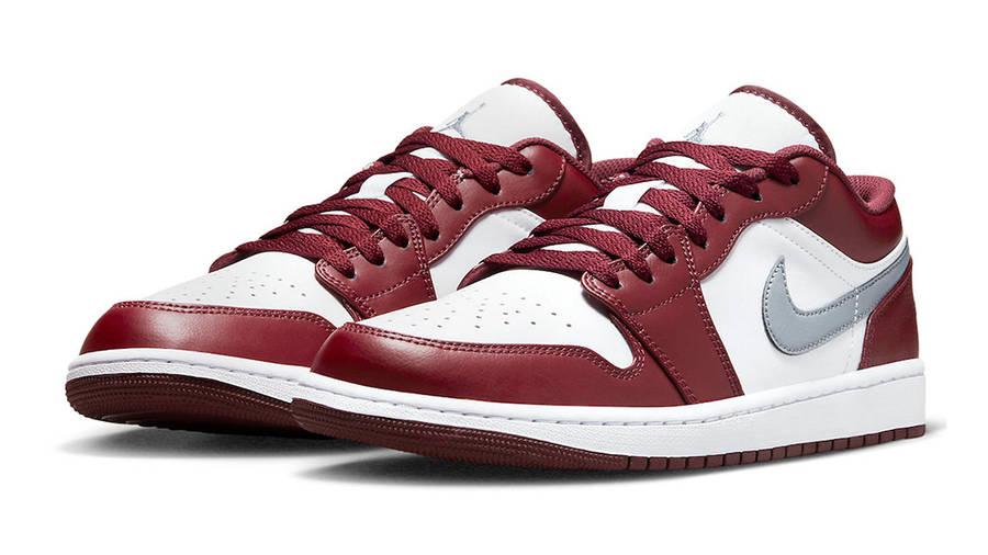 Nike Jordan 1 Low White (m) in Red | Lyst