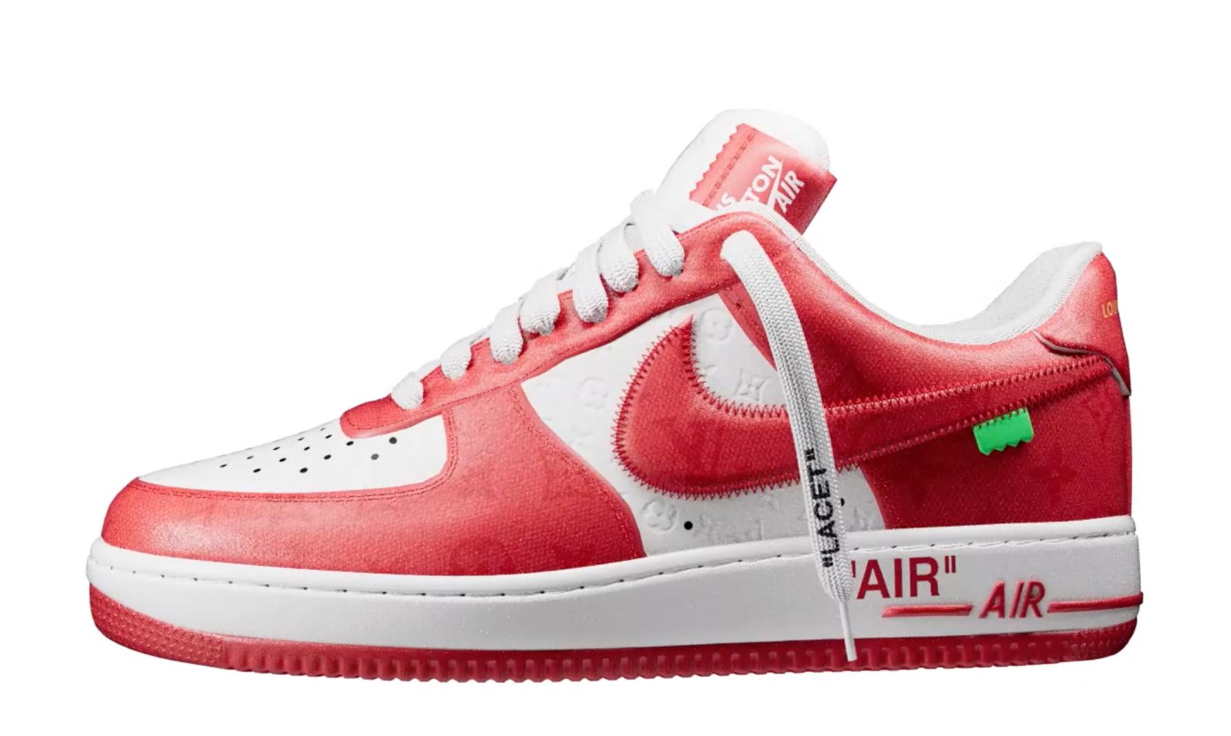 Louis Vuitton Nike Air Force 1 Low White Red | Lyst
