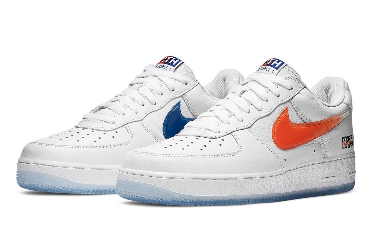 grijnzend Duplicaat Gewoon overlopen Nike X Kith Air Force 1 Low Knicks Away in White | Lyst