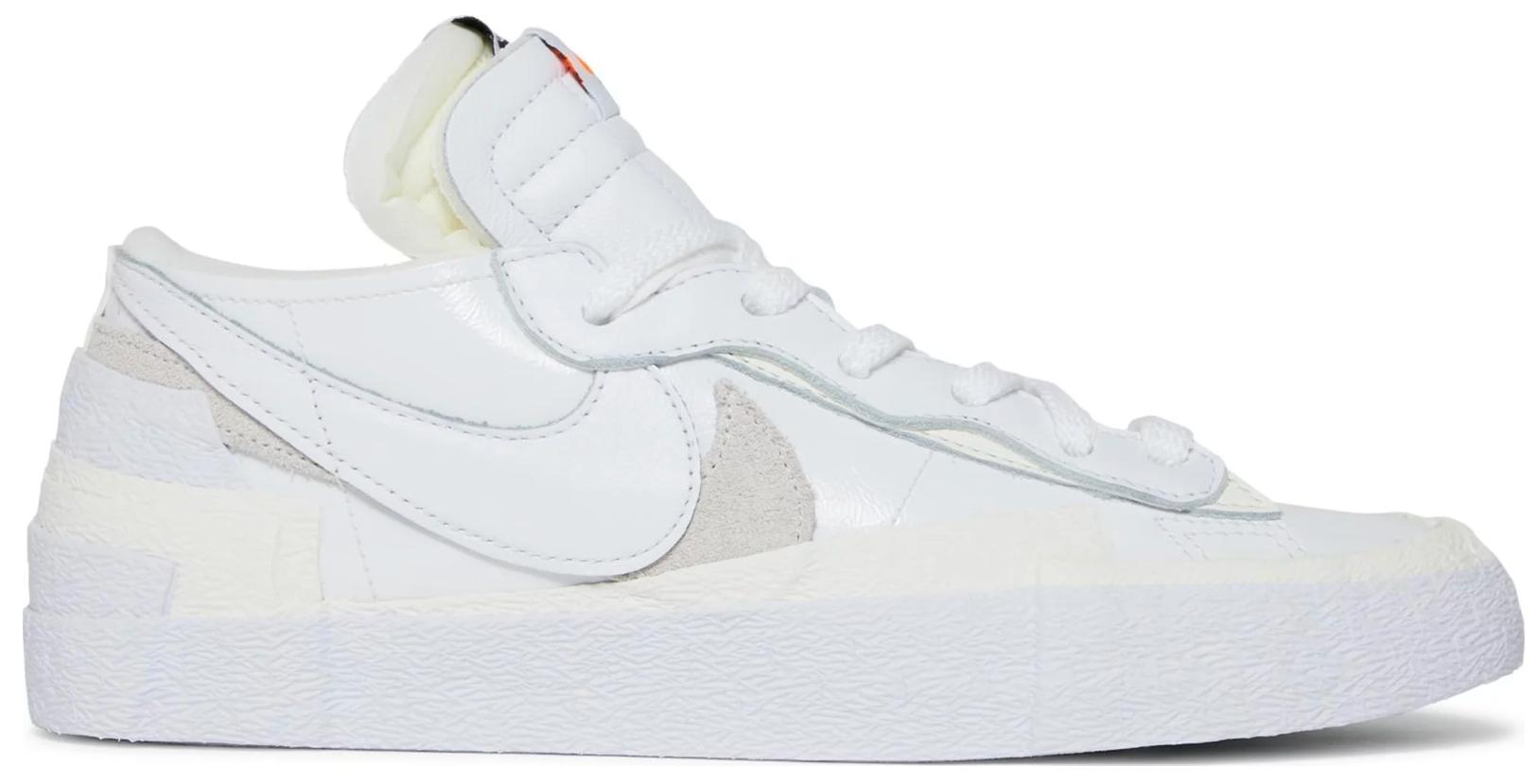 nike blazer sacai low white