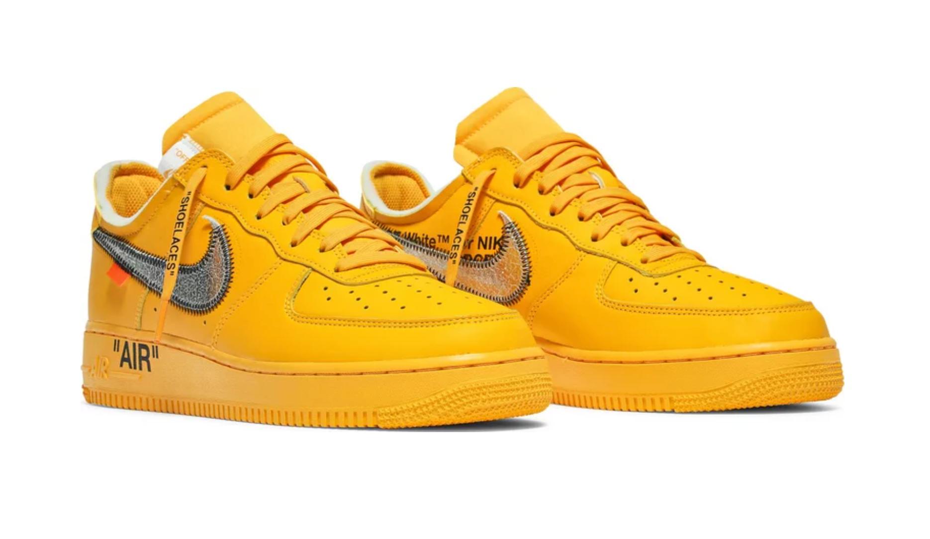 Nike Air Force 1 Low Off-white University Gold Metallic Silver in