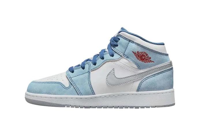 Nike Jordan 1 Mid Se French Blue Light Steel (gs) | Lyst