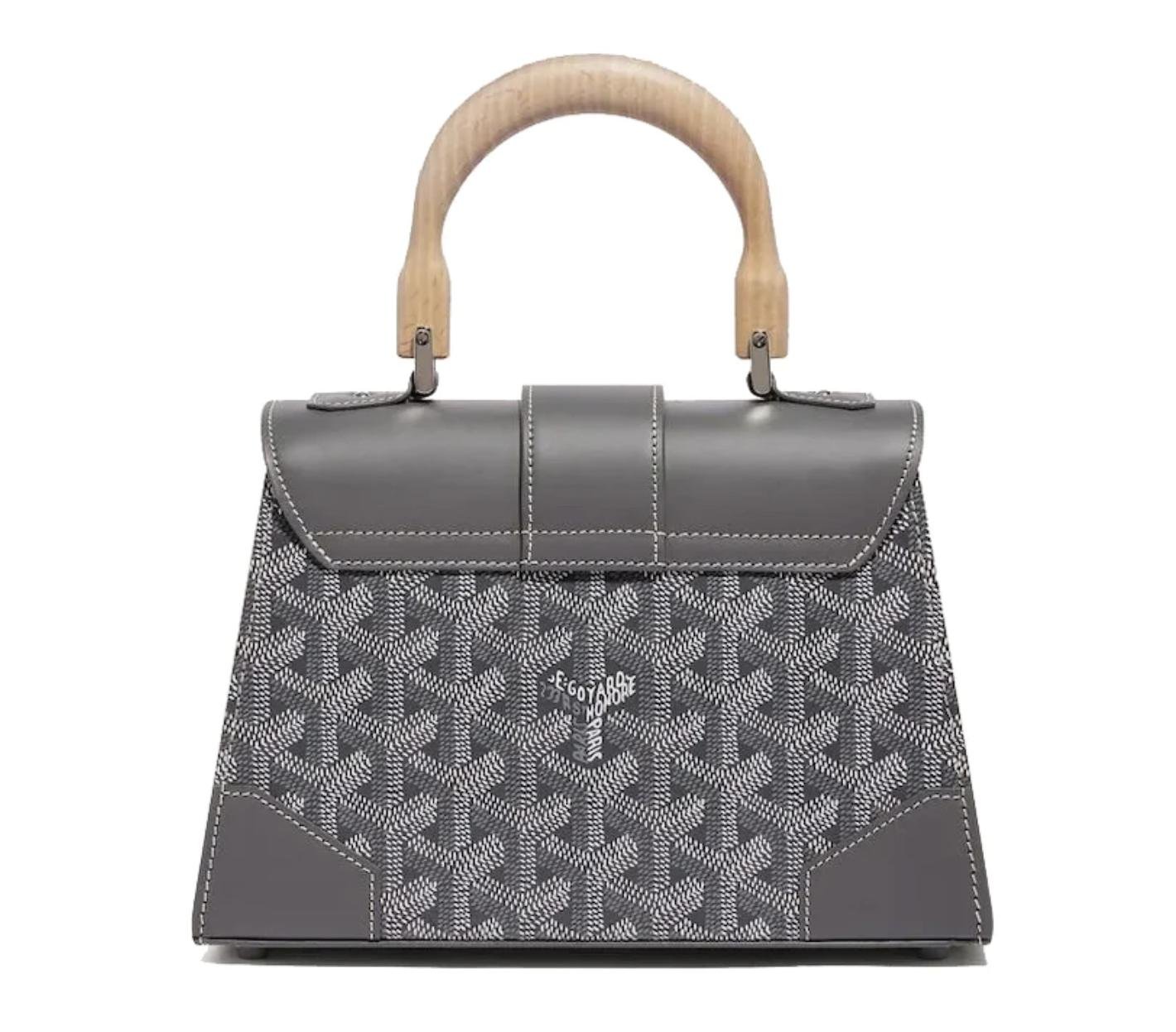 Goyard Saigon Structure Mini Bag Gray in Canvas/Cowhide Leather with  Silver-tone - US