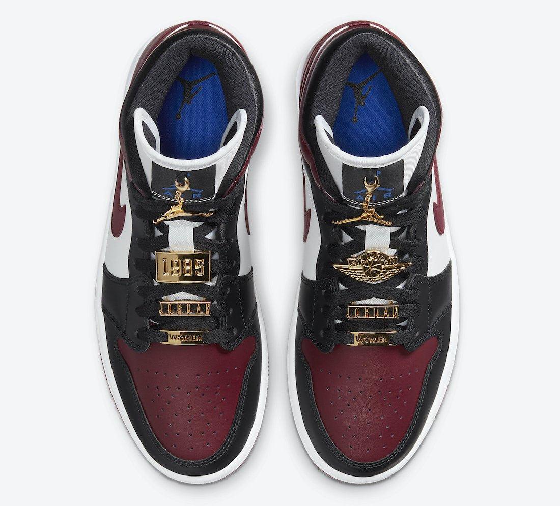 Nike Jordan 1 Mid Se Black Dark Beetroot (w) | Lyst