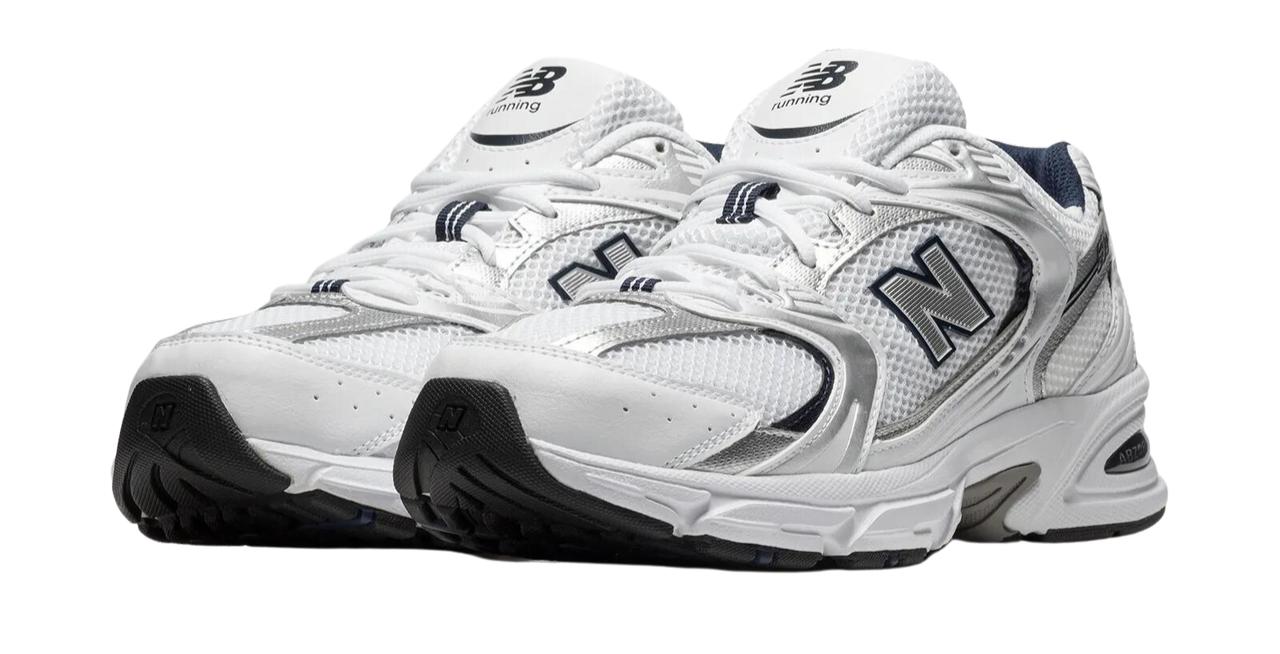 New Balance 530 White Silver Navy in Gray | Lyst