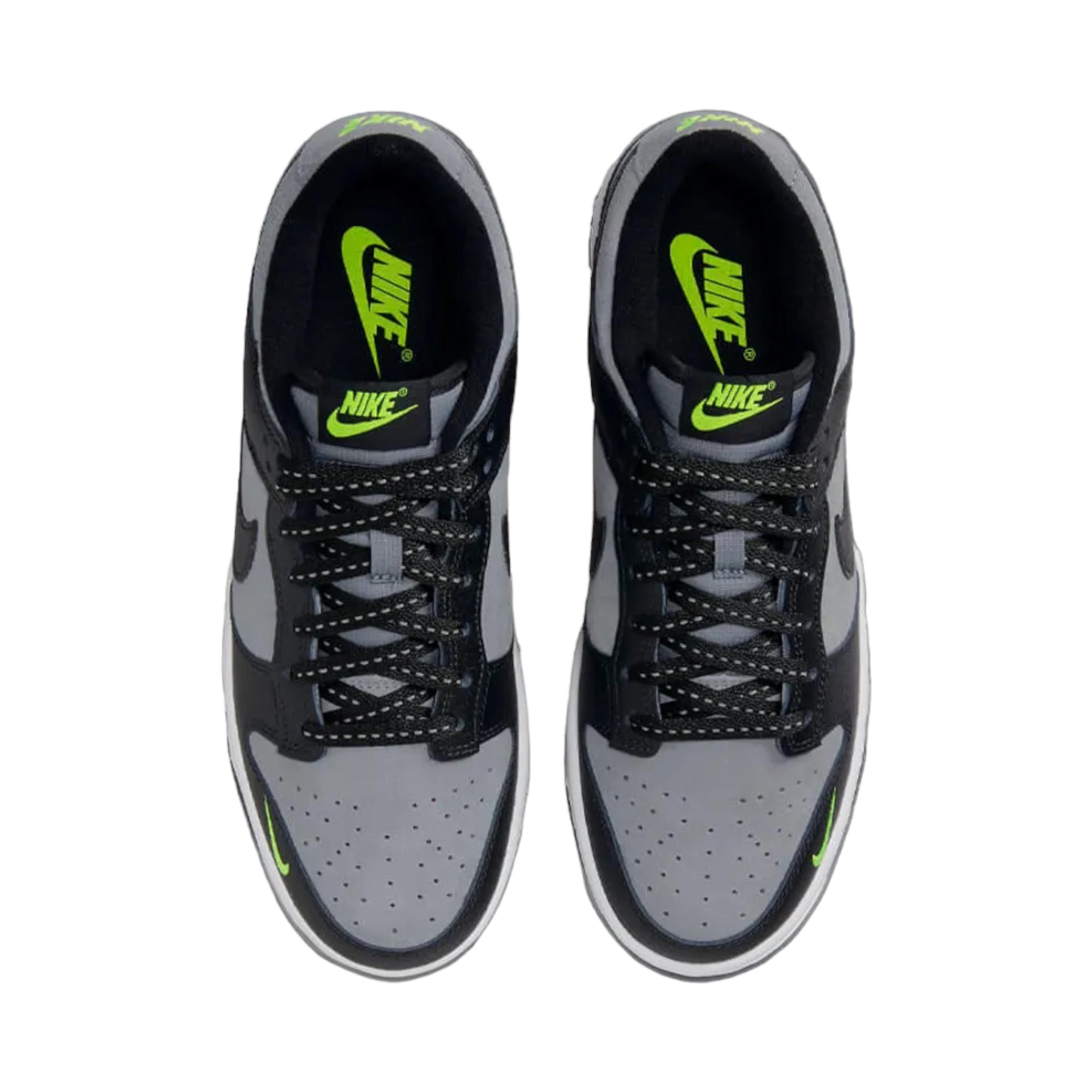 Nike Dunk Low Black Cool Grey Volt Mini Swoosh for Men | Lyst