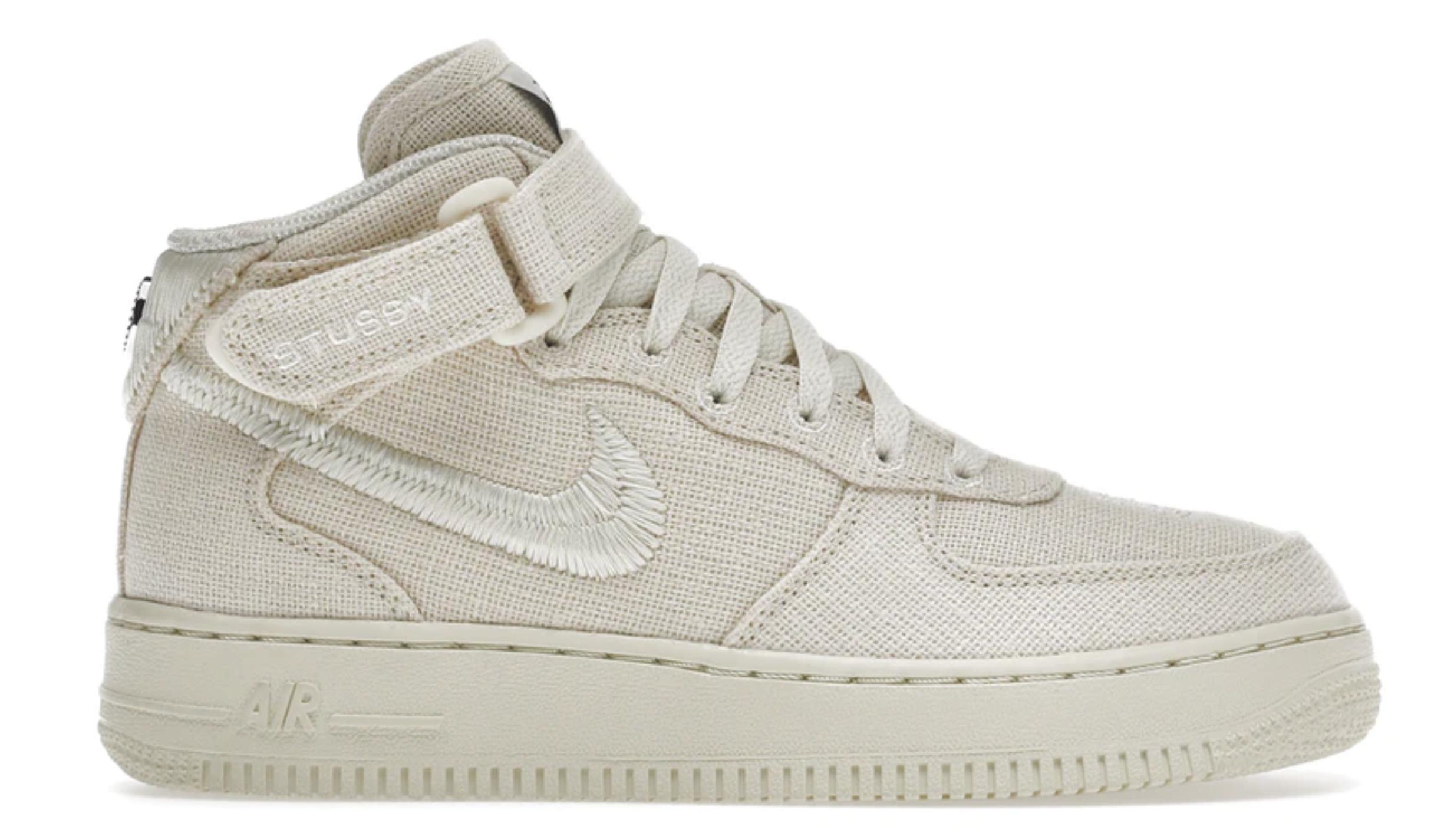 Nike Air Force 1 Mid Stussy Hemp in Black | Lyst