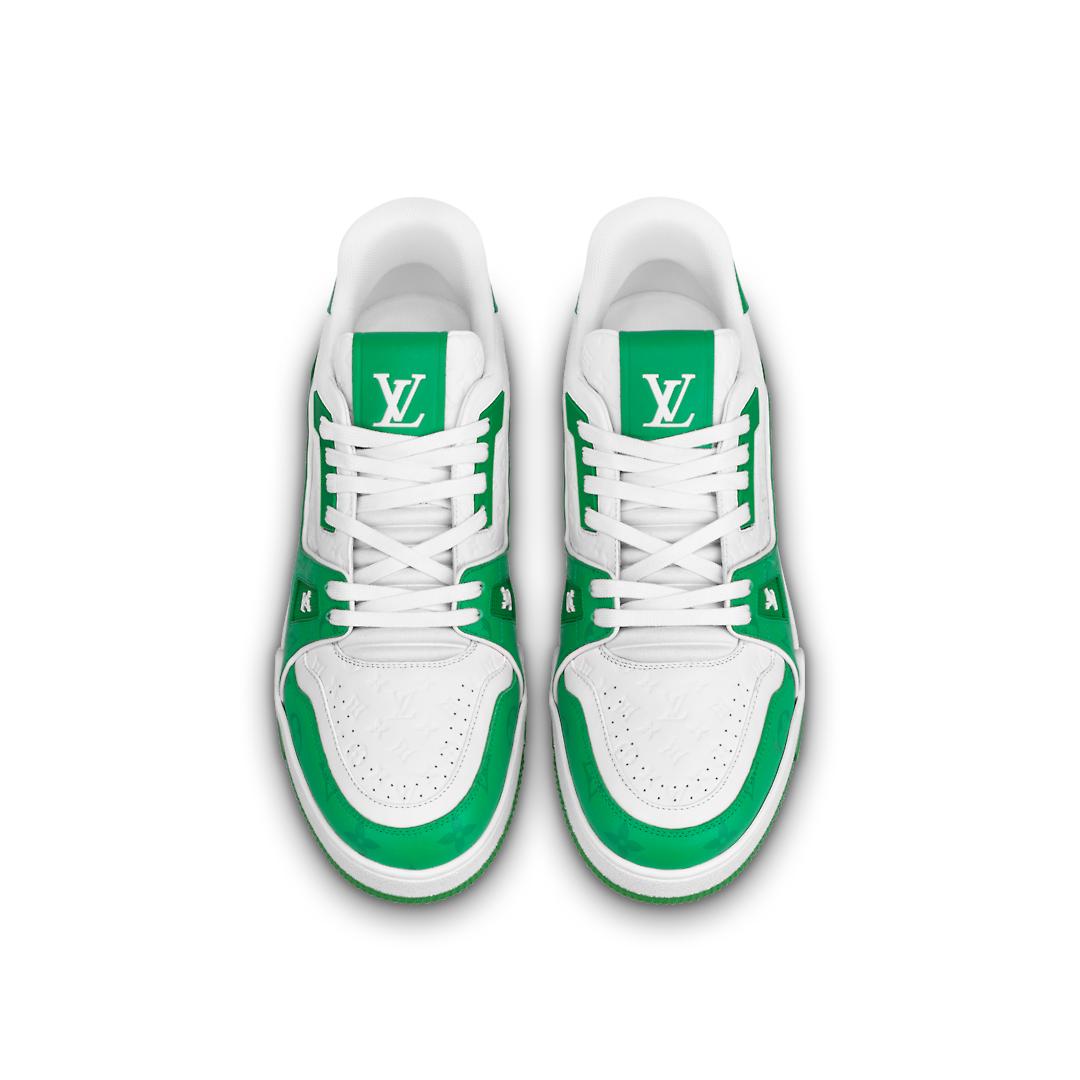 Size 9 - Louis Vuitton LV Trainer Monogram Green/White