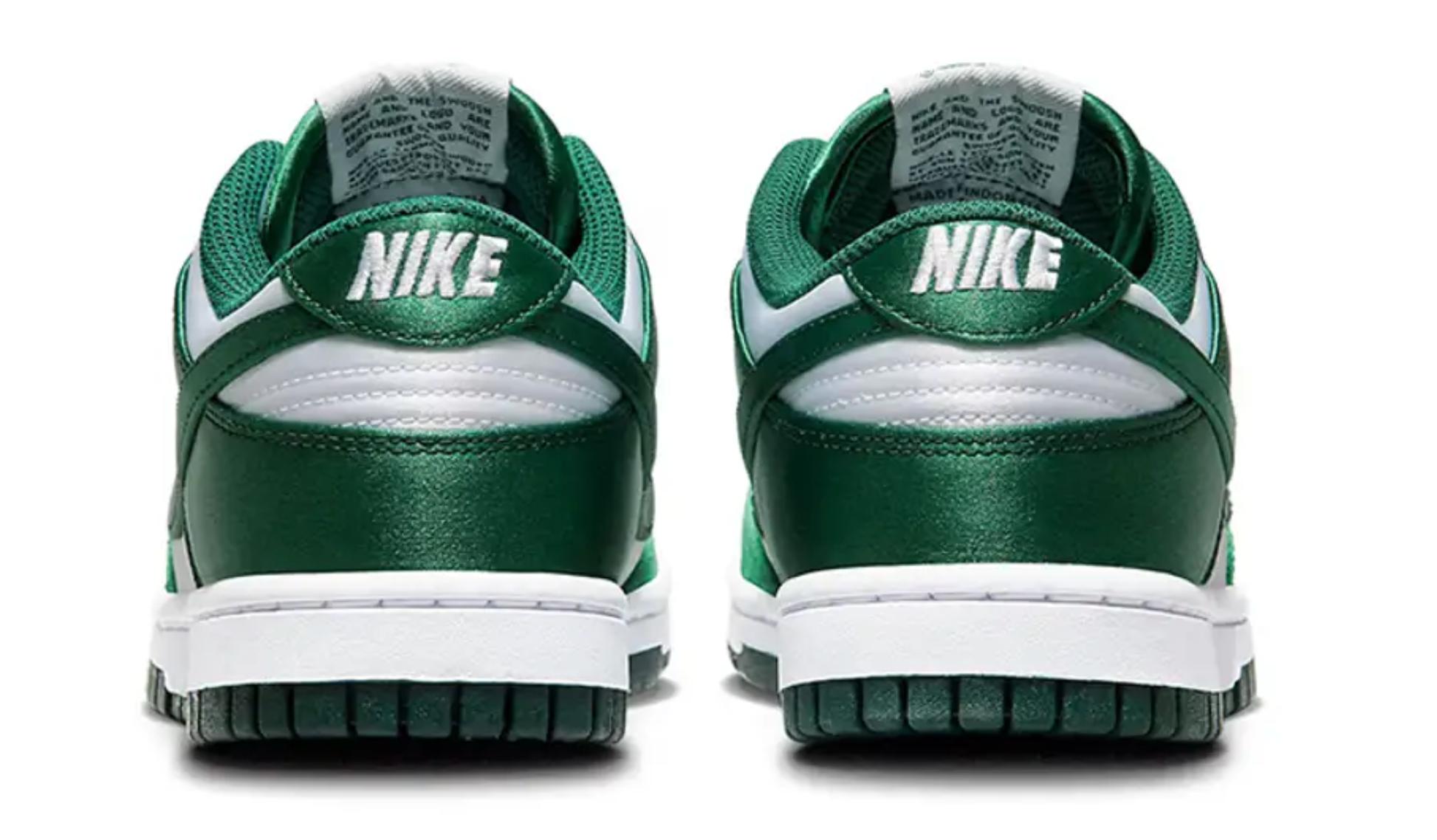 Nike Dunk Low Michigan State Satin (women's) in Green | Lyst