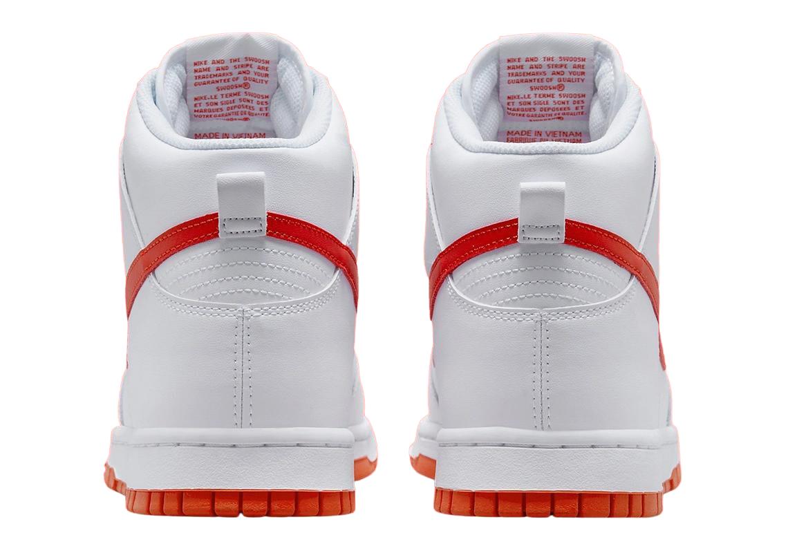 Nike Dunk High White Picante Red (m) | Lyst
