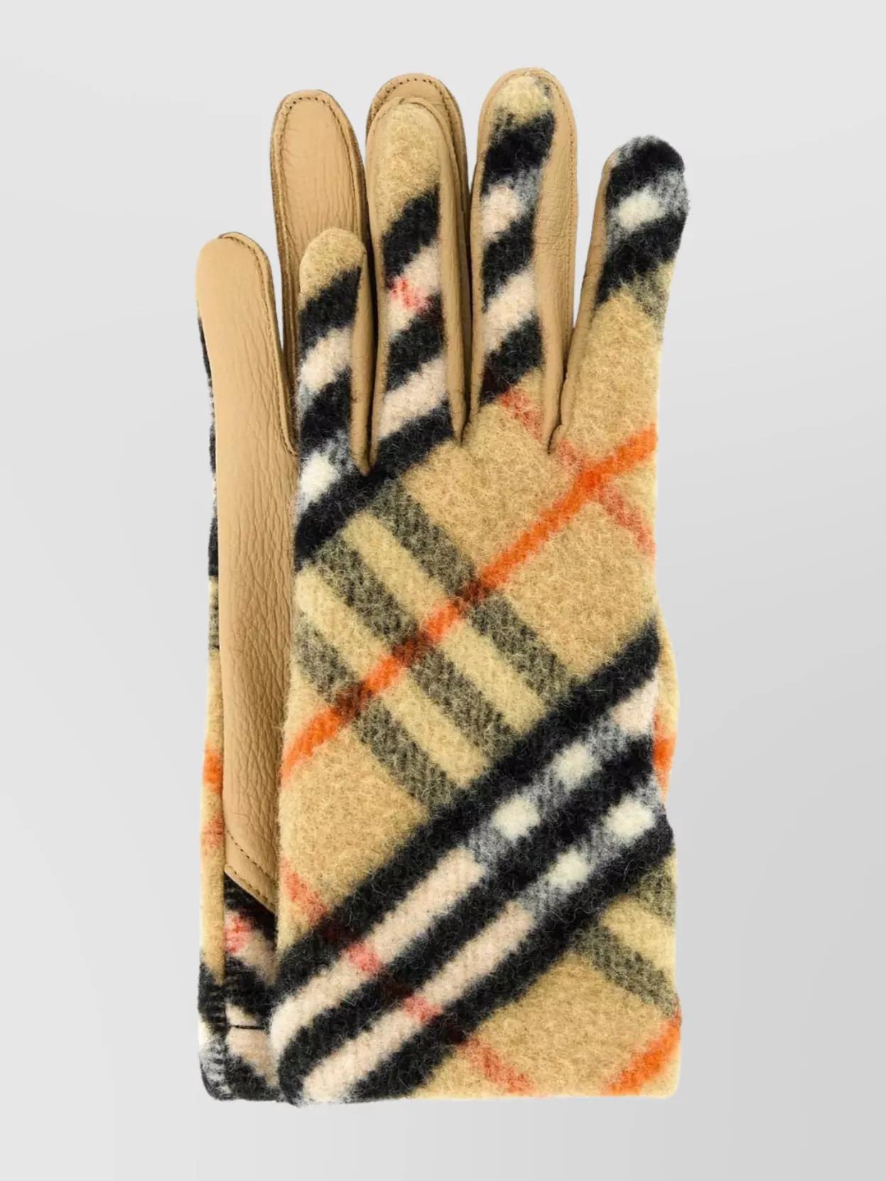 手袋 BURBERRY Khaki Cashmere Blend Gloves BURBERRY cashmere gloves Khaki Burberry
