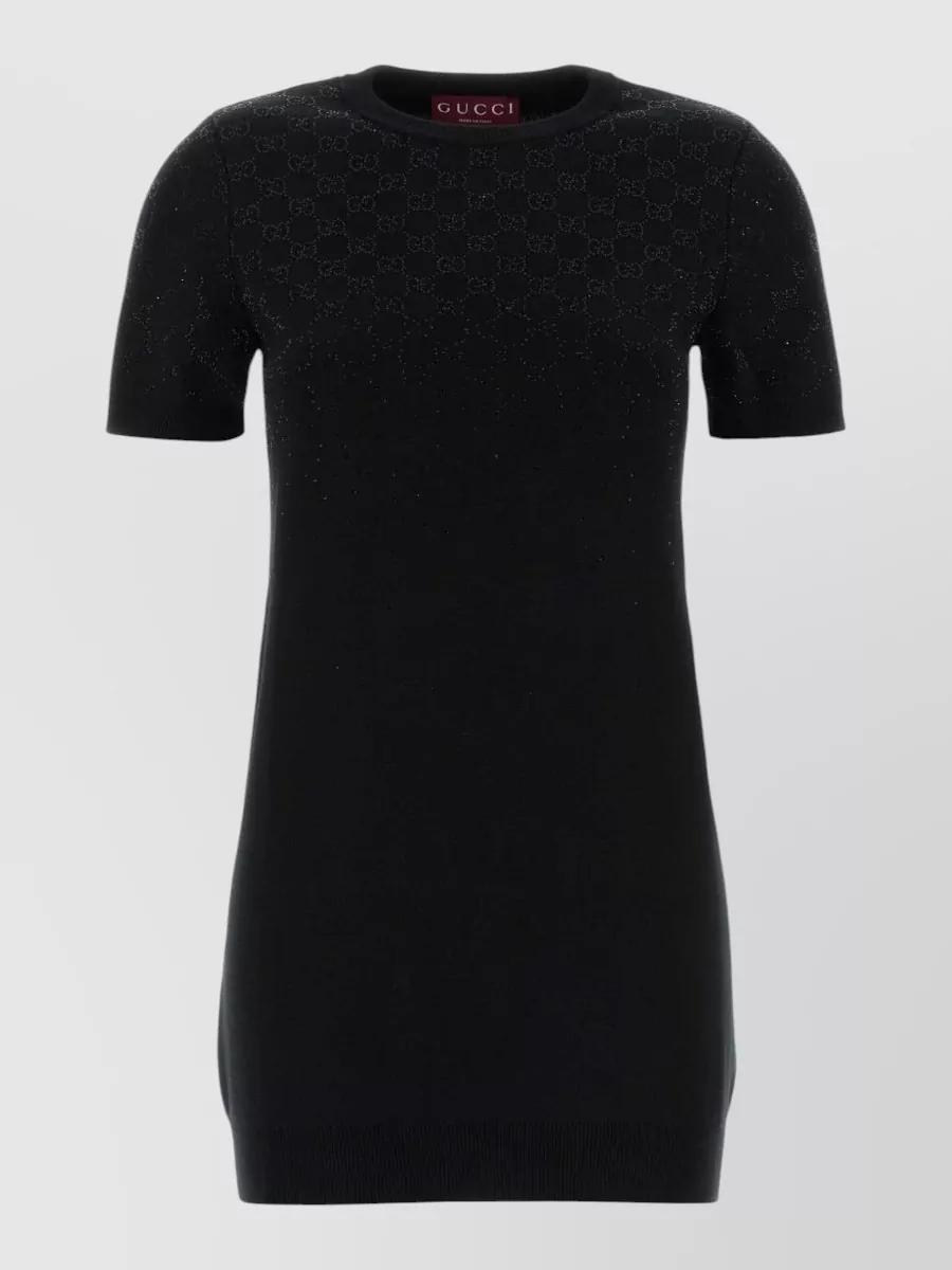 gucci sweater dress Wool With Logo Pattern Size XS Brown and black knit cashmere Women's Sweater Dresses by Gucci