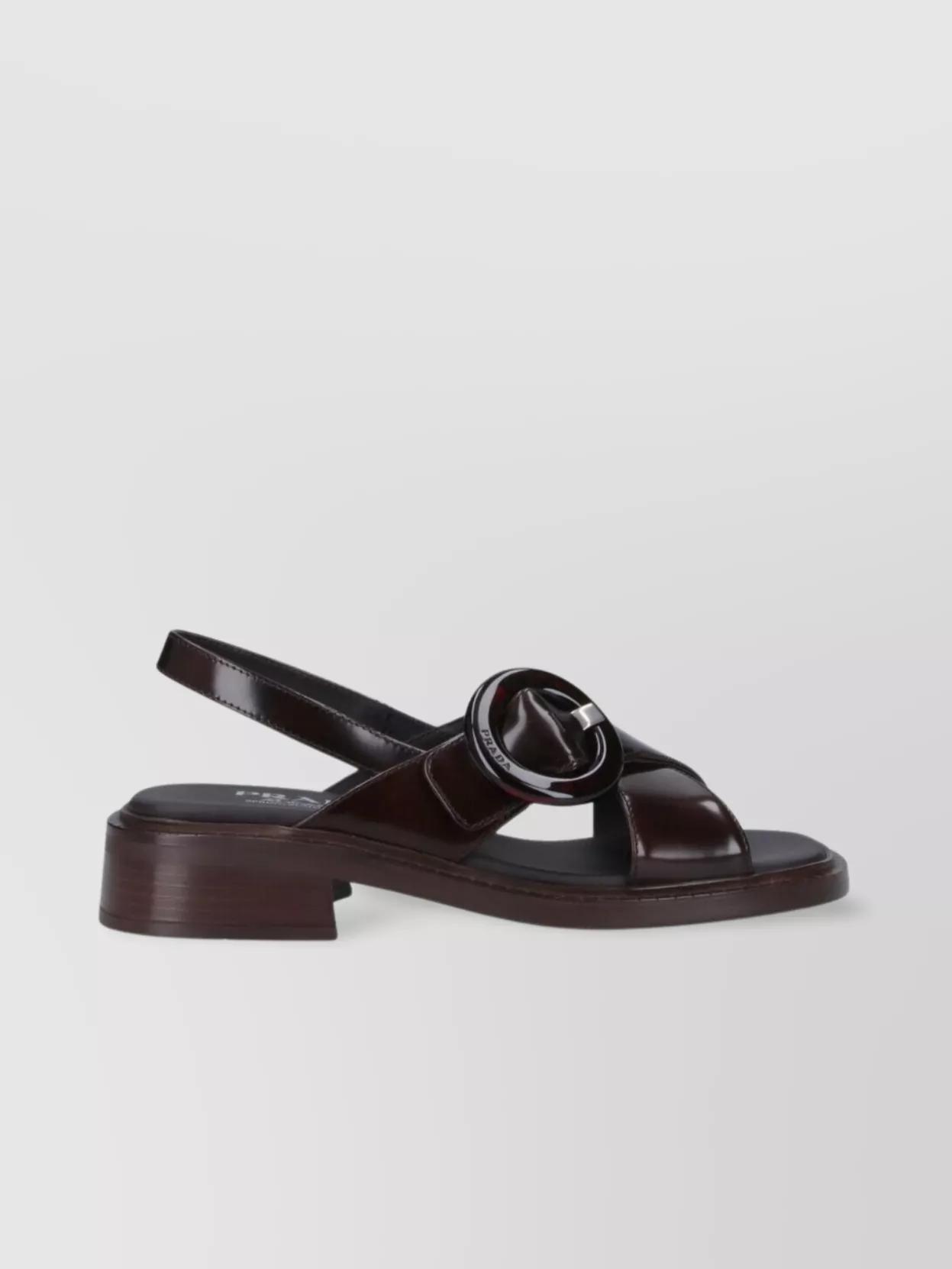 【PRADA】BIG SALE★PADDED LOGO フラット サンダル PRADA - ○新品/正規品○ PRADA Padded トライアングル ロゴ
