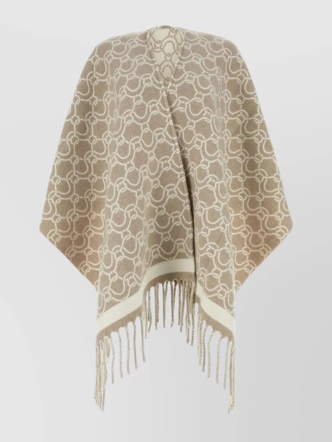 【送料&関税込】Ferragamo Nadir Print Reversible Cape In Cah Geometrical renaissance print reversible cape - Women