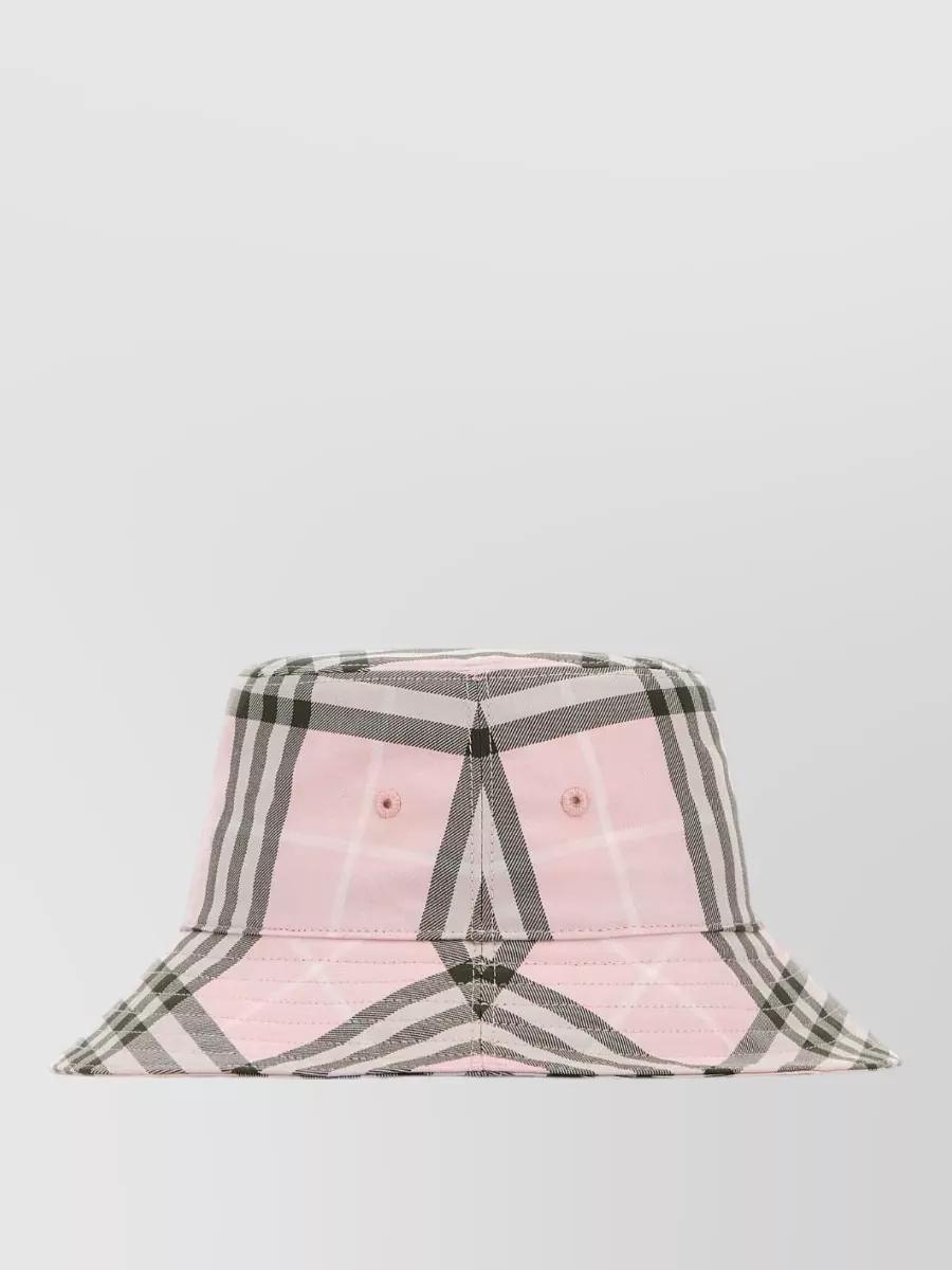 Burberry Canvas Bucket Hat Wide Brim Checks in Pink | Lyst UK display picture 1