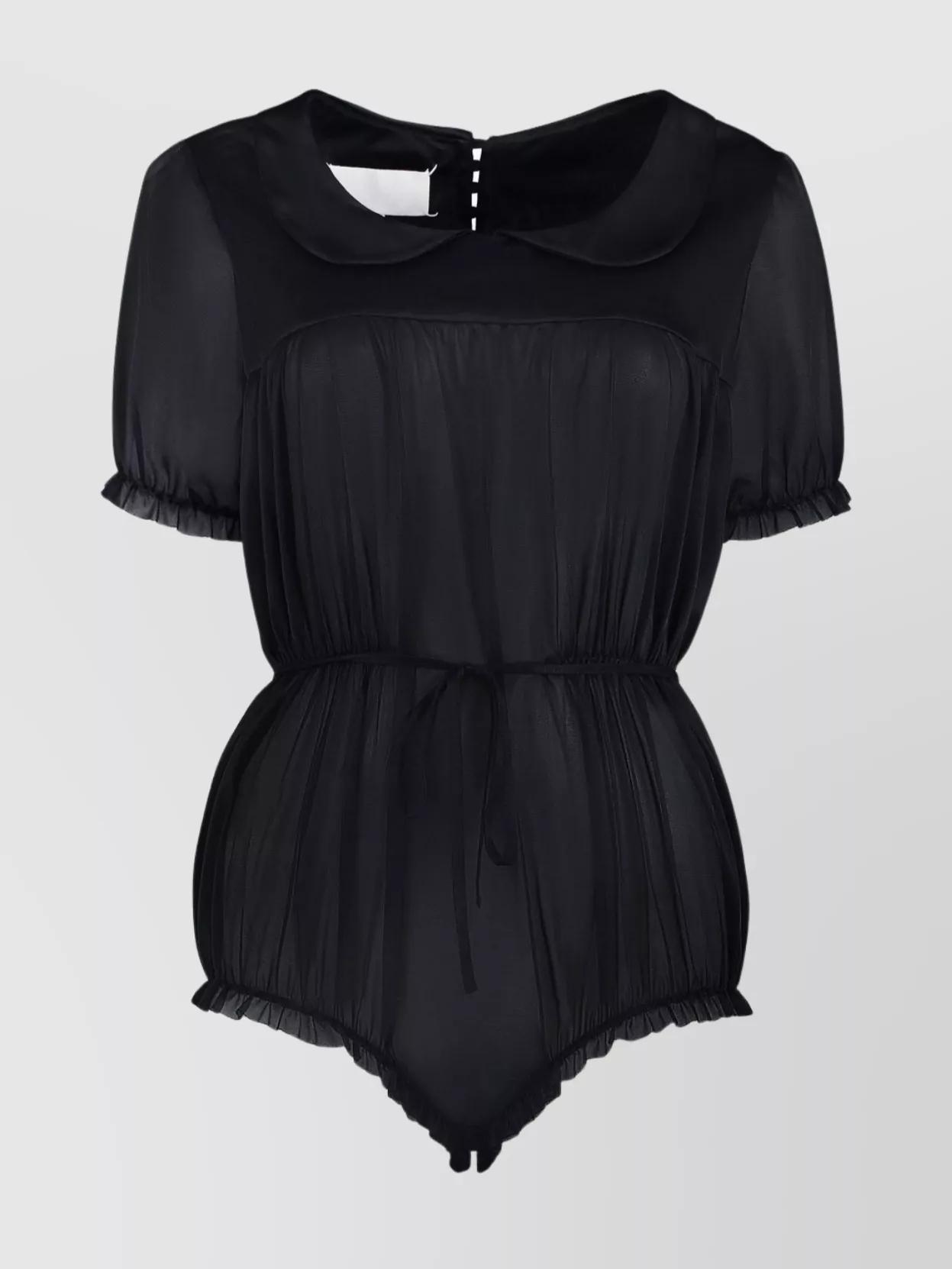 オールインワン・サロペット MAISON MARGIELA Women Tops S29FP0126S24609 900 black Maison Margiela Sheer Open Tank Top | Black | FARFETCH