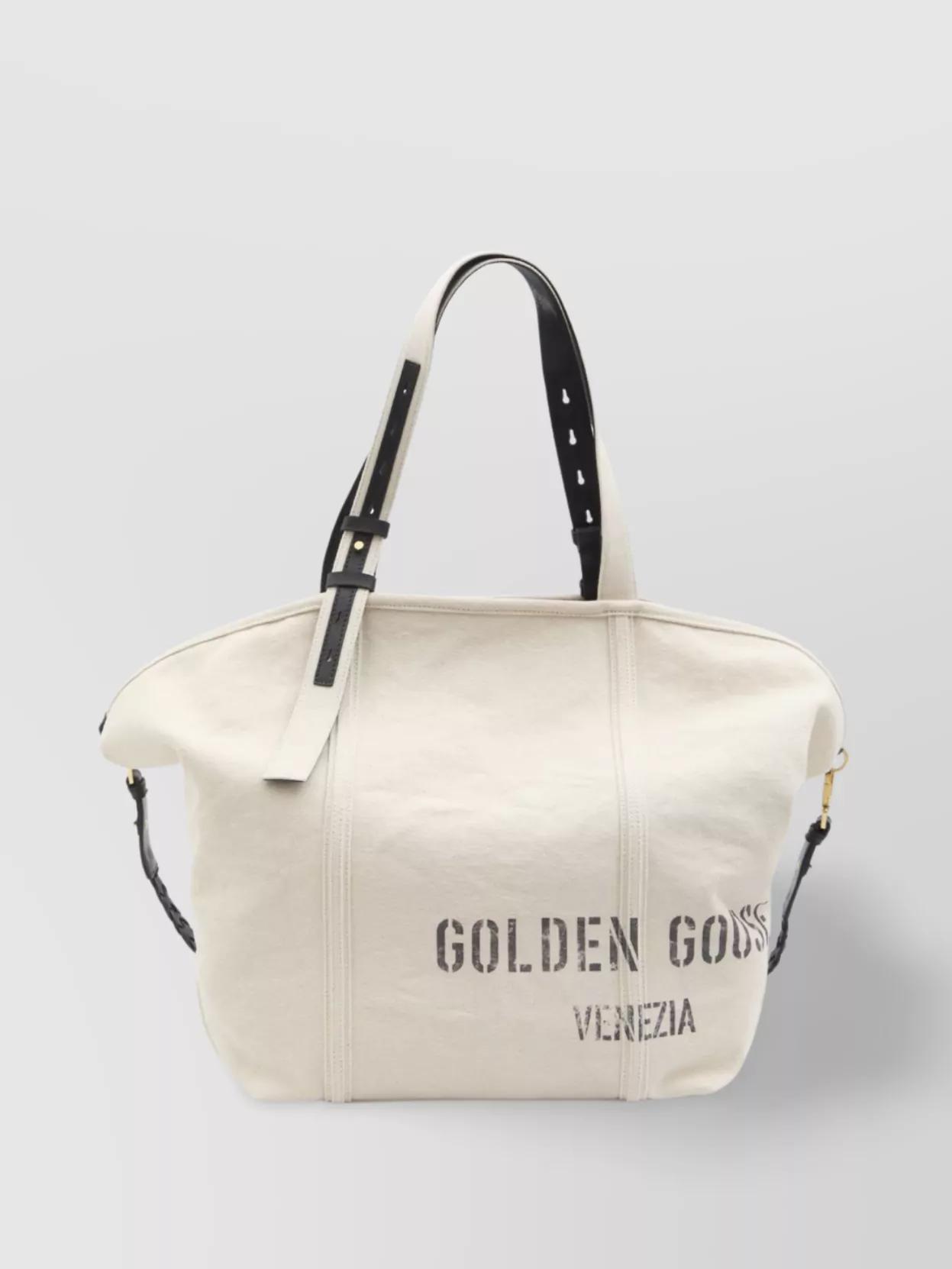 トートバッグ GOLDEN  DELUXE BRAND 24.7 EW SHOPPING BAG IN CANVAS Golden Goose Shopping 24.7 Ew Canvas Bags in Grey | Lyst Canada