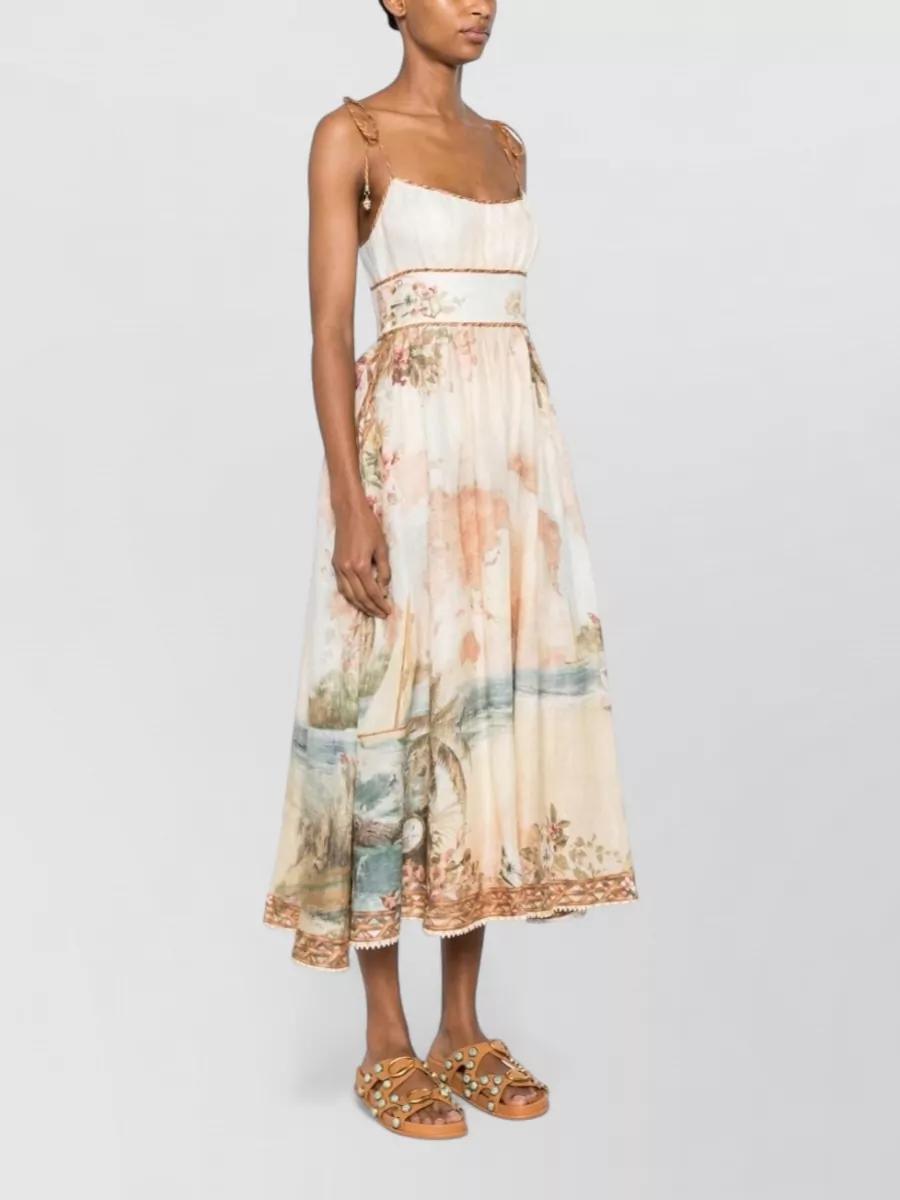 floral-appliqué bandeau a-line mini dress in white Embellished Bandeau A-line Mini Dress in White - 4 main image 0