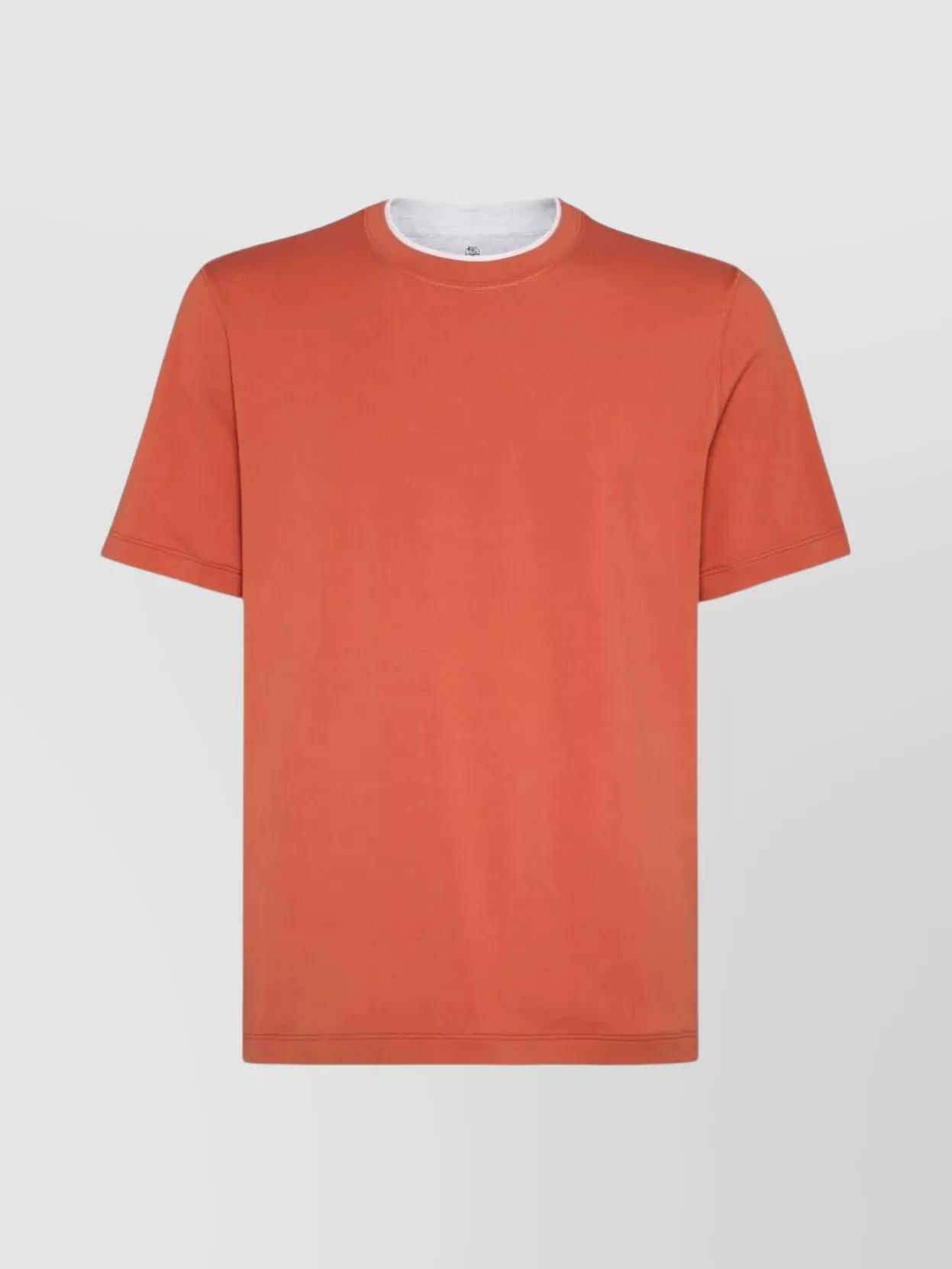 BRUNELLO CUCINELLI Tシャツ オレンジ×グレー Lサイズ相当 BRUNELLO CUCINELLI Tシャツ オレンジ×グレー Lサイズ相当 BRUNELLO