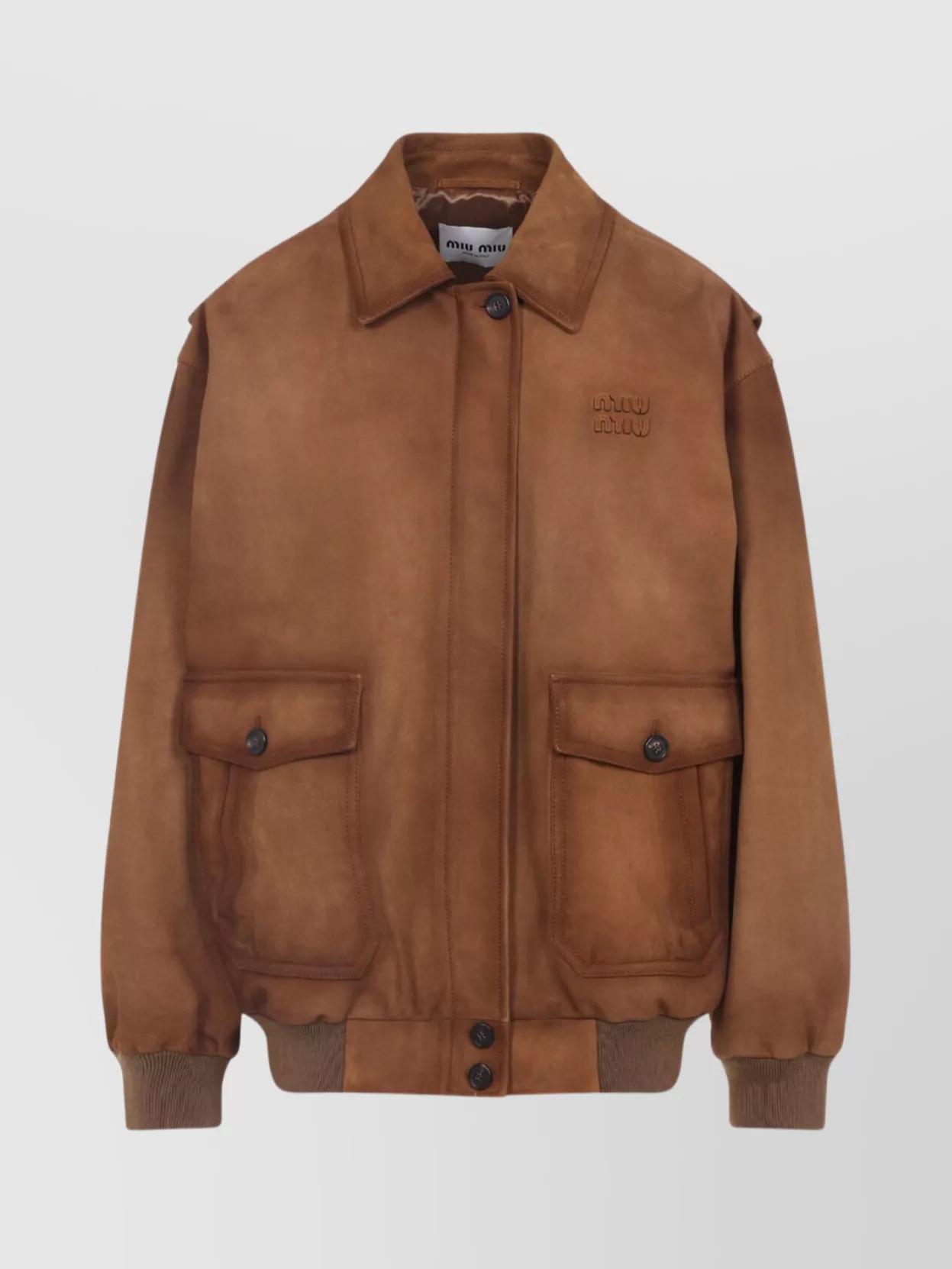 【MIUMIU】レザージャケット Women's Leather jacket | MIU MIU | 24S