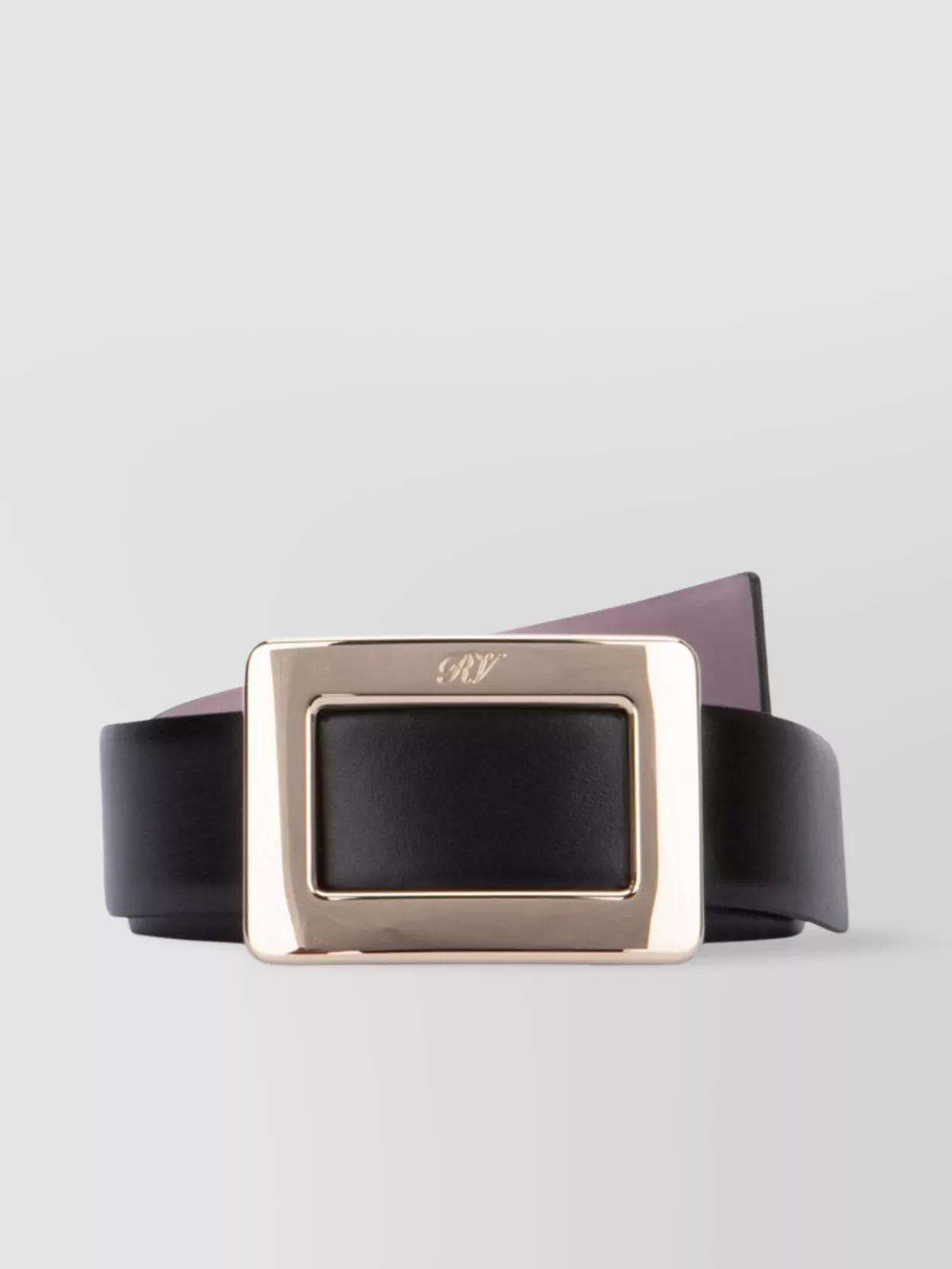 【関税&送料込】Roger Vivier Belt Belle Vivier Belt in leather Grey Woman RCWC0343100XMA701M75