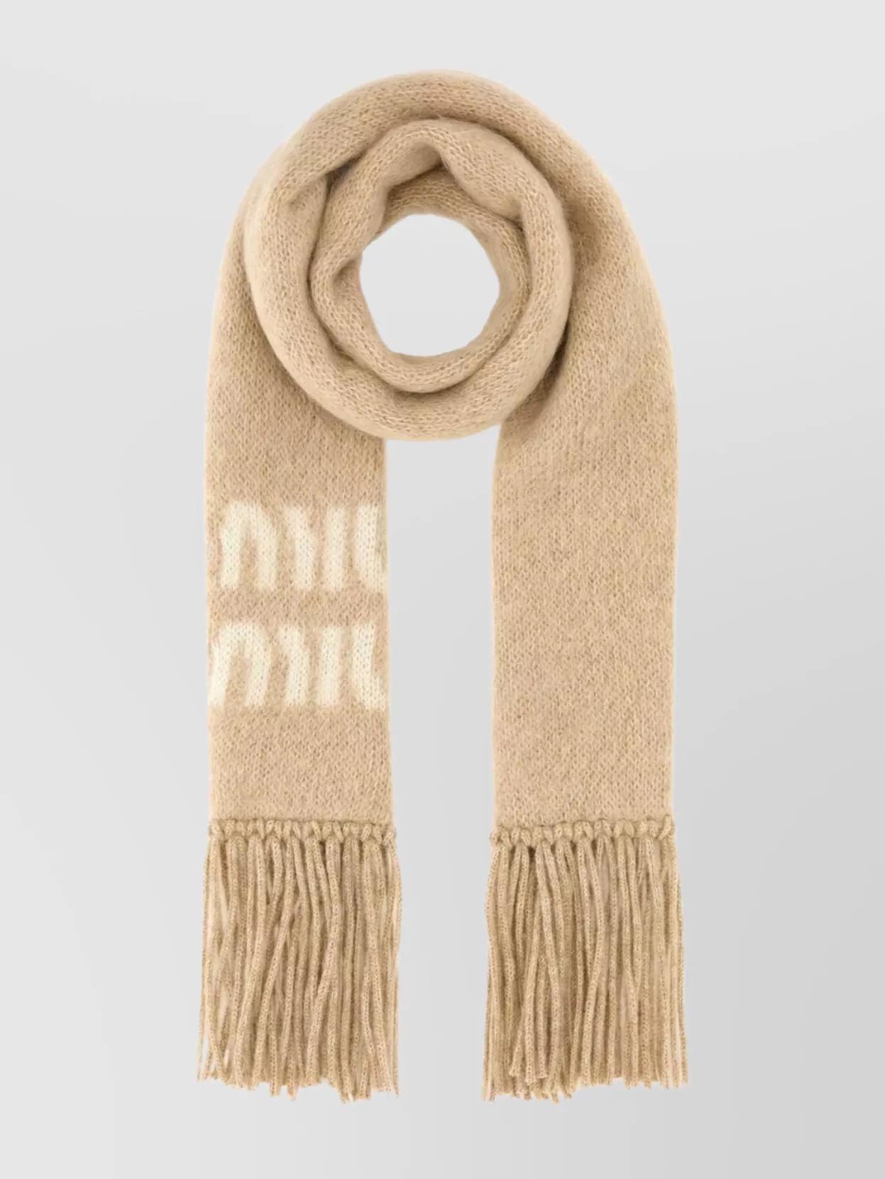 小物 MIU MIU wool scarf MIU MIU Knit Scarves Women's - POIZON