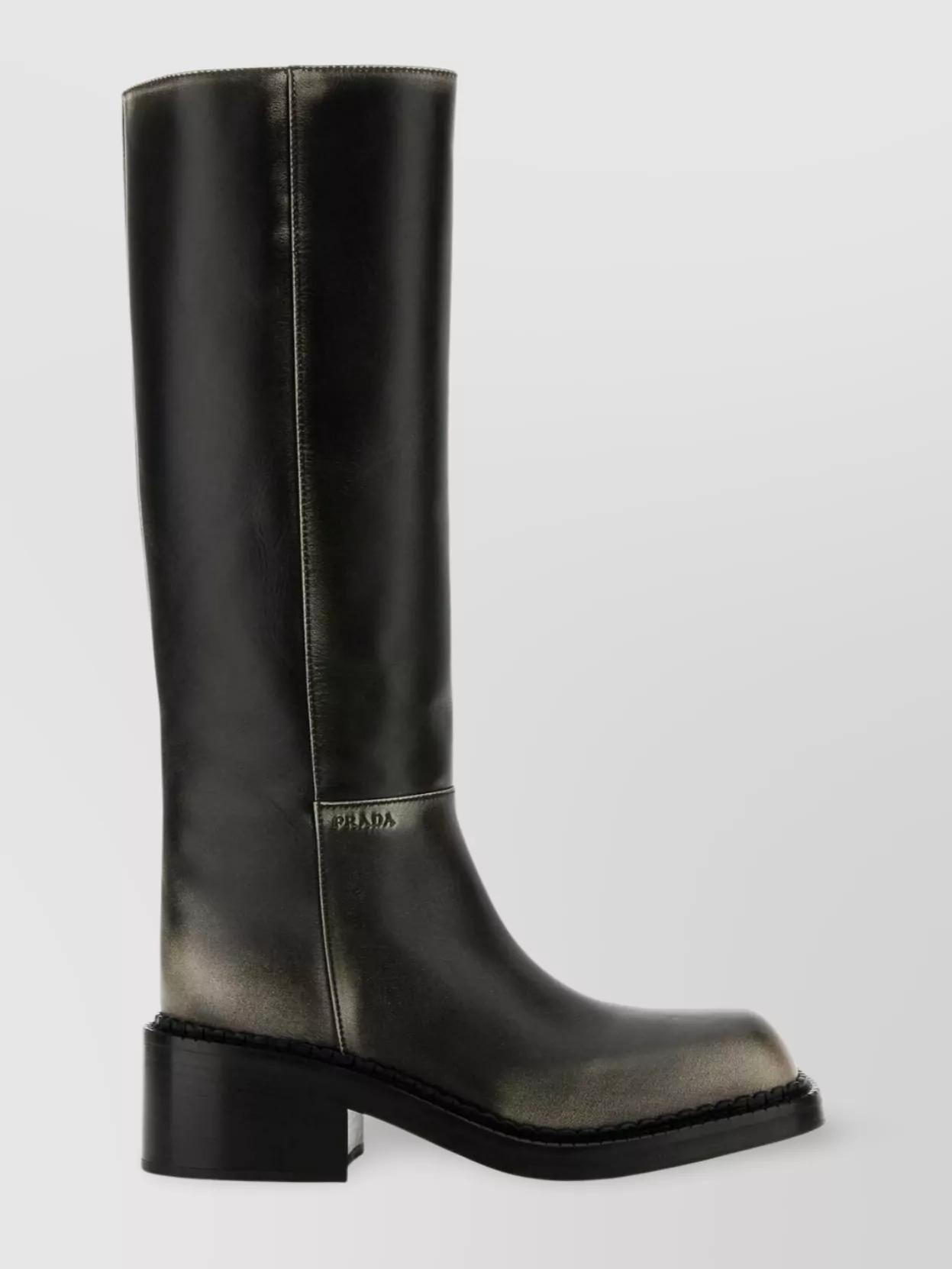 Prada square toe boots deals