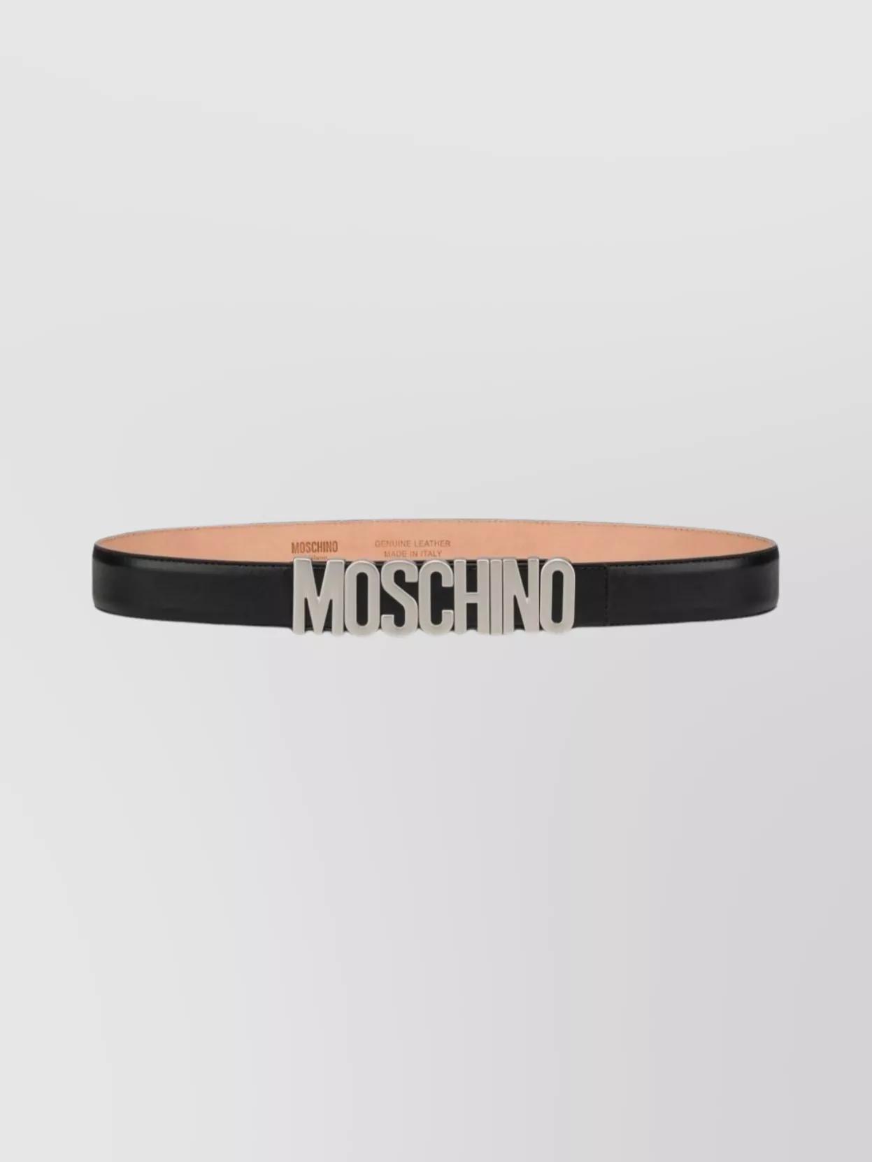 NWT Moschino logo skinny leather belt pink 38 ? Moschino US | Women main image 4