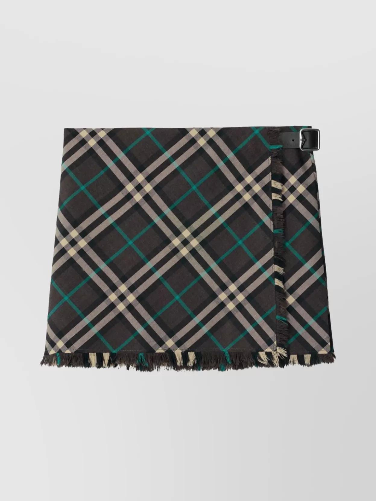 Burberry Women Check Pattern Skirt