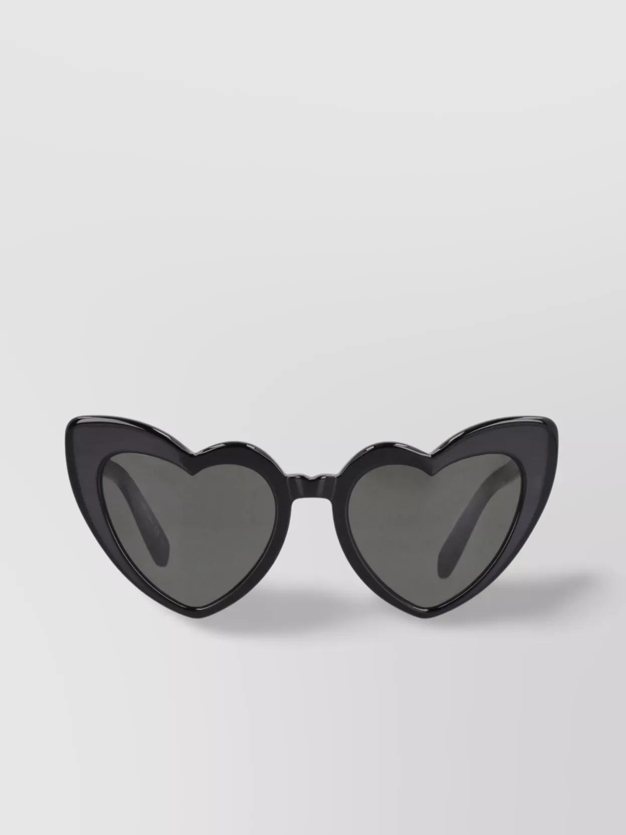 Saint Laurent★素敵！Black＆Silver Hearts Large Sunglasses Amazon.com: Saint Laurent Women's Silver Hearts With Black