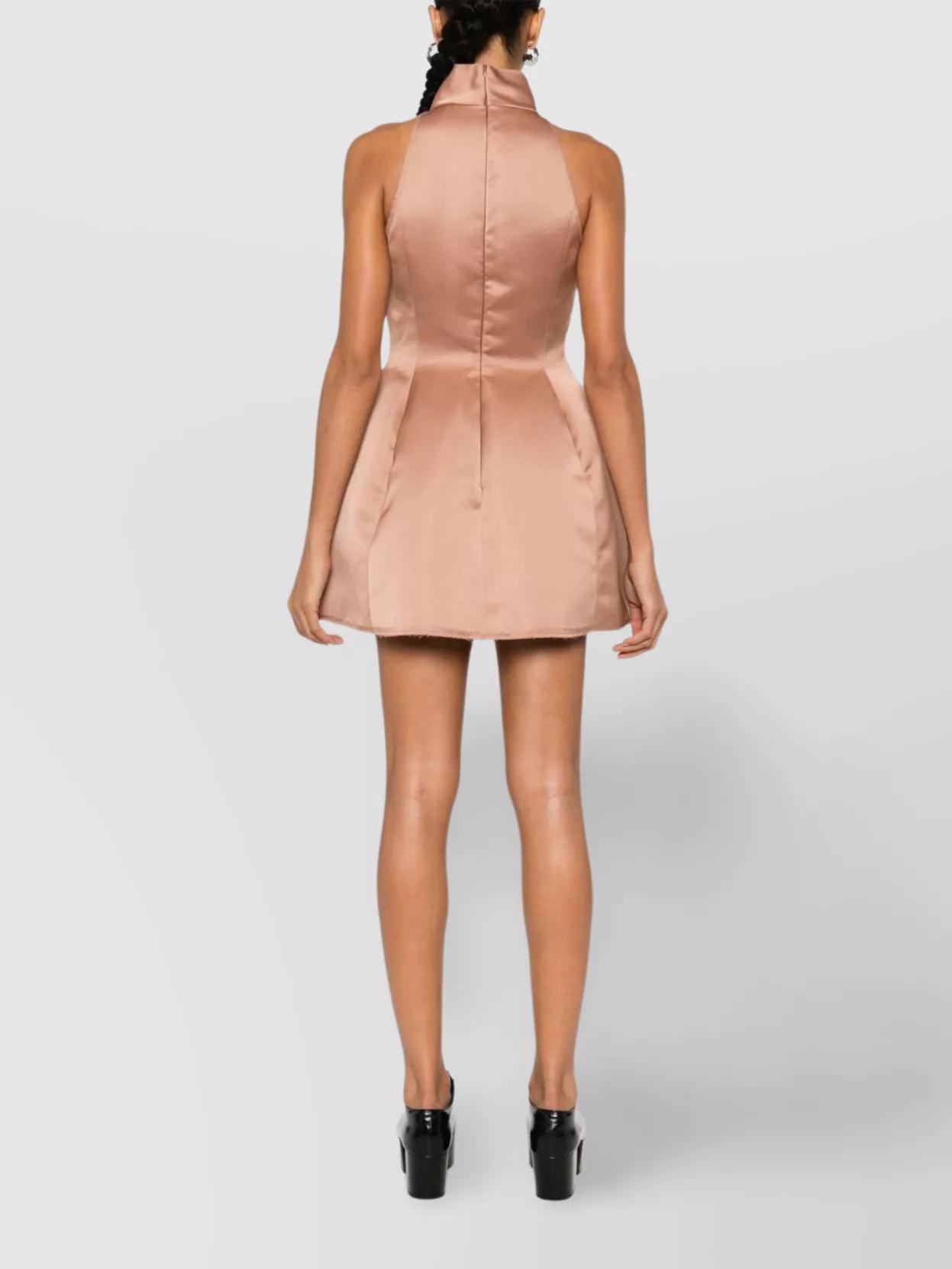 Marni Halterneck Sleeveless Paneled Mini Dress in Pink | Lyst UK